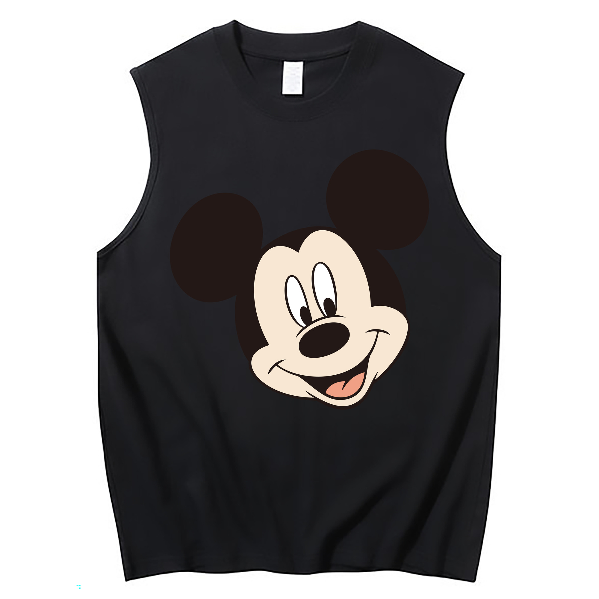 ミッキーマウス Mickey Mouse コットン100％タンクトップ（フロントプリント）