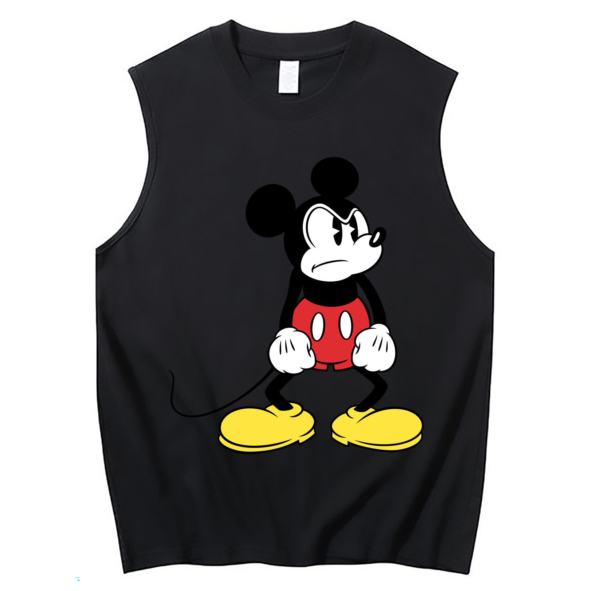 ミッキーマウス Mickey Mouse コットン100％タンクトップ（フロントプリント）