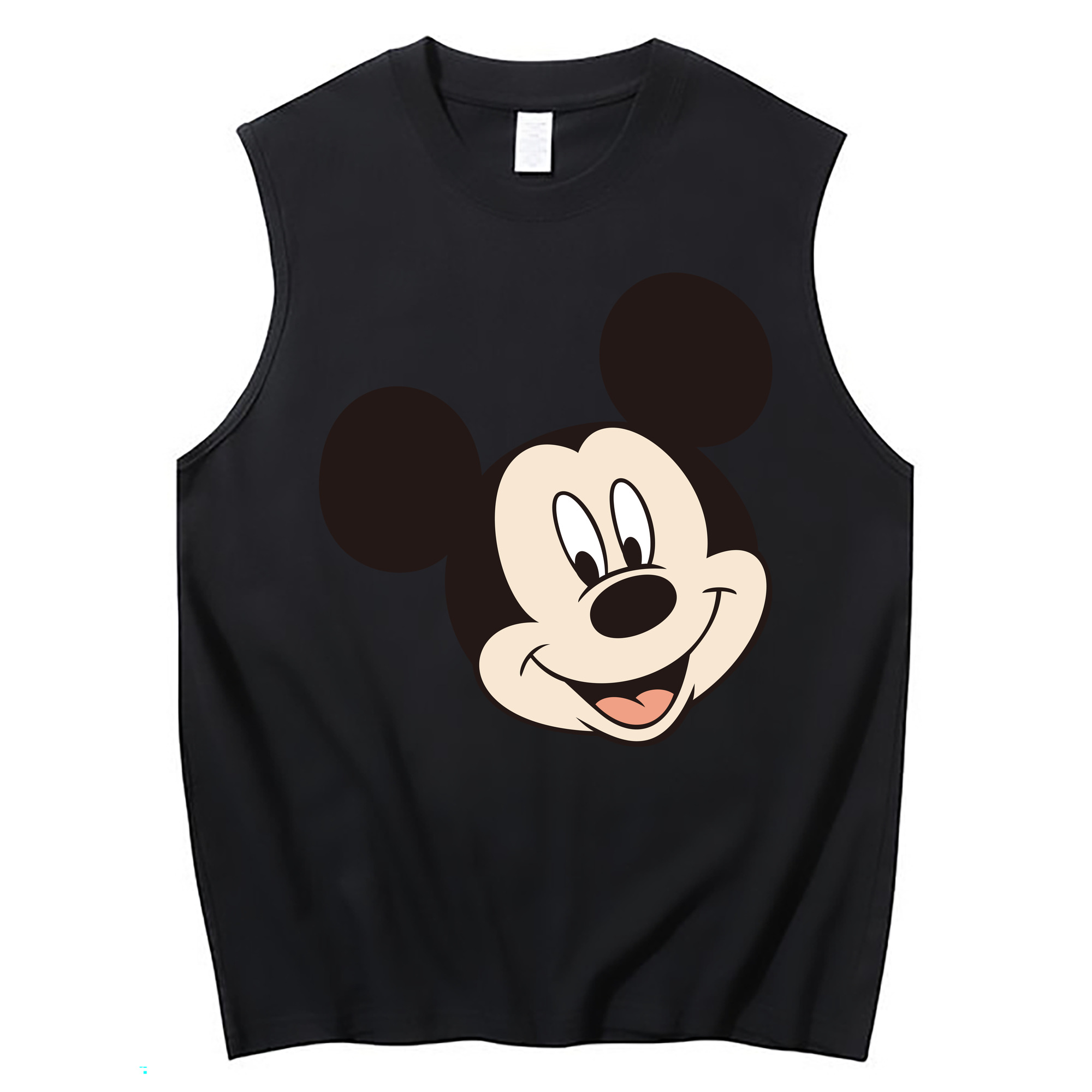 ミッキーマウス Mickey Mouse コットン100％タンクトップ（フロントプリント）