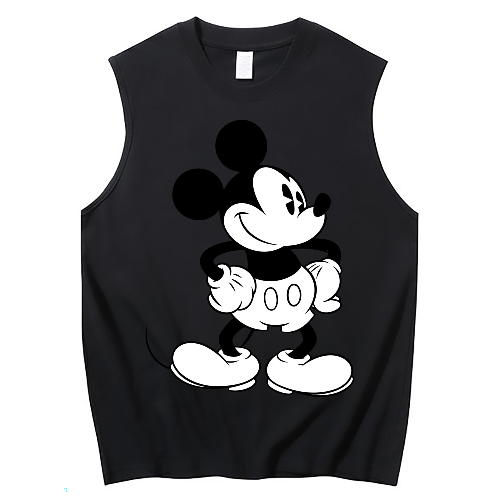 ミッキーマウス Mickey Mouse コットン100％タンクトップ（フロントプリント）