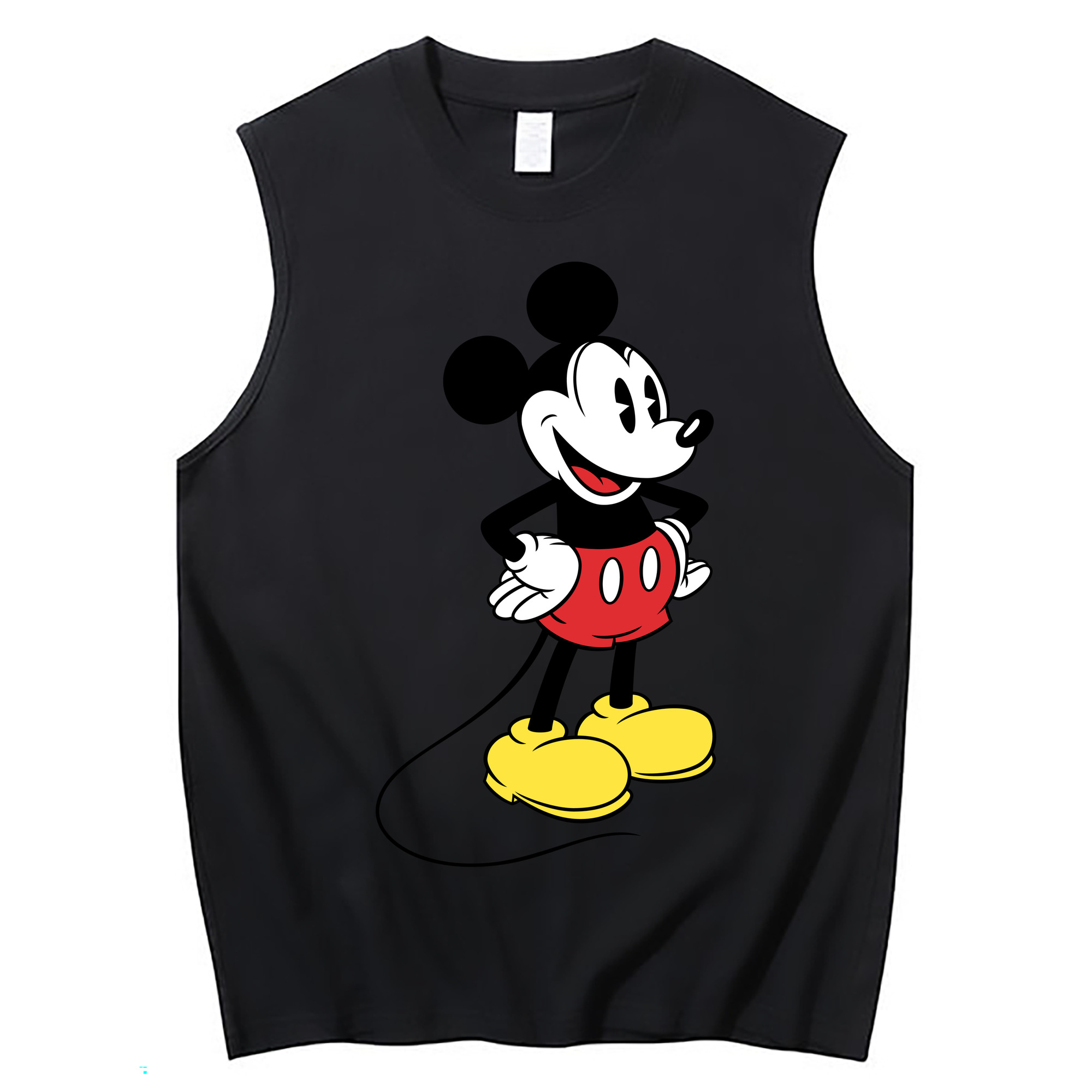 ミッキーマウス Mickey Mouse コットン100％タンクトップ（フロントプリント）