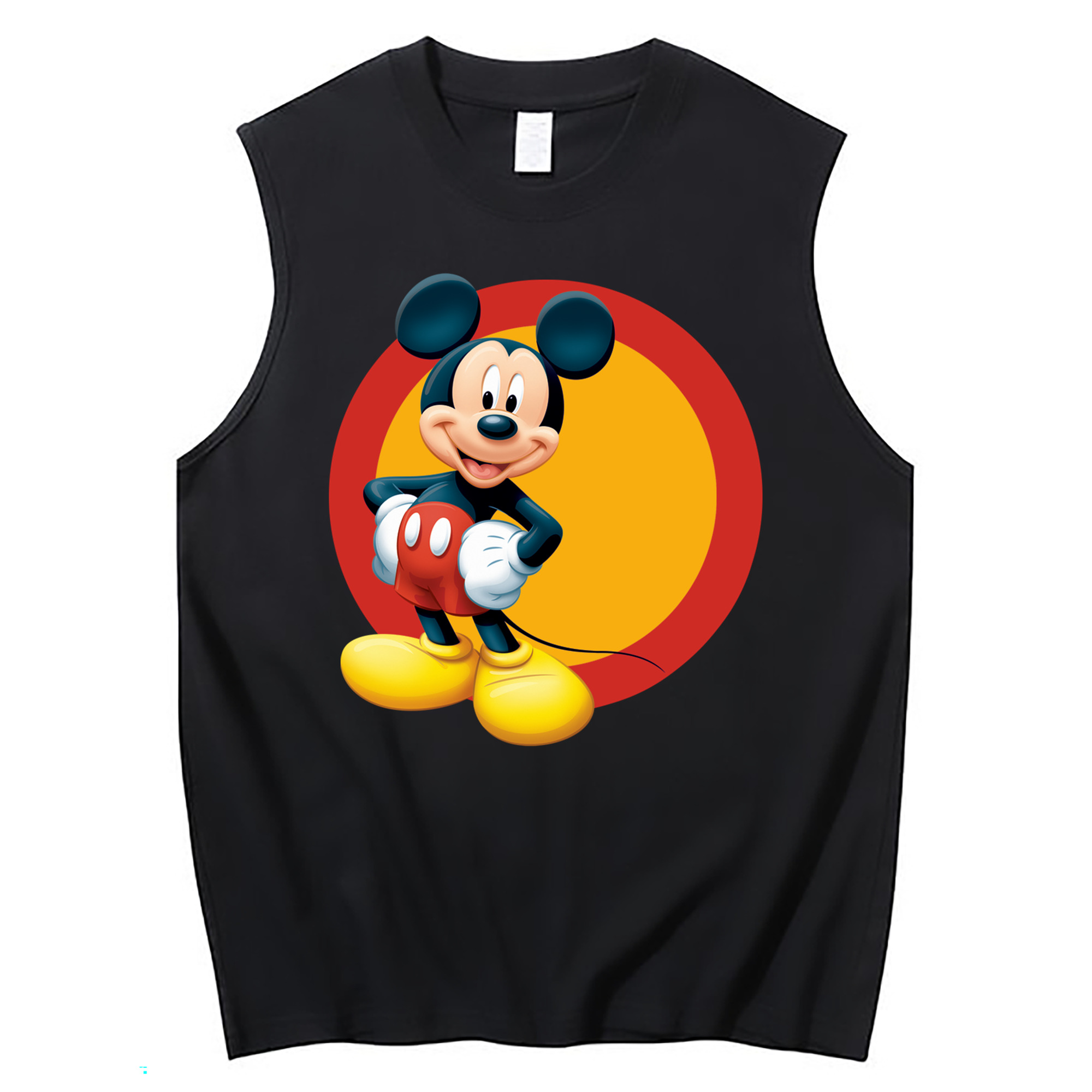 ミッキーマウス Mickey Mouse コットン100％タンクトップ（フロントプリント）