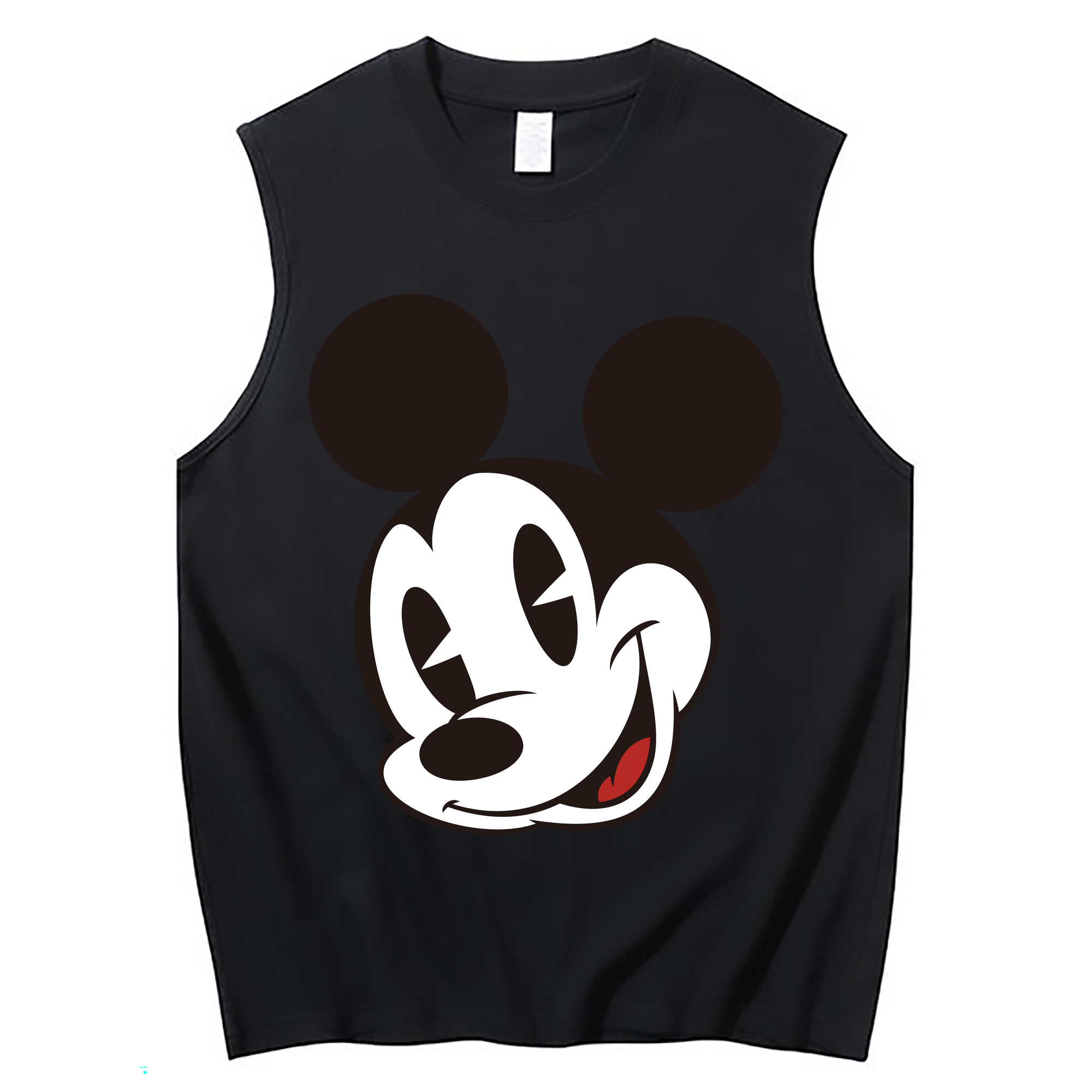 ミッキーマウス Mickey Mouse コットン100％タンクトップ（フロントプリント）