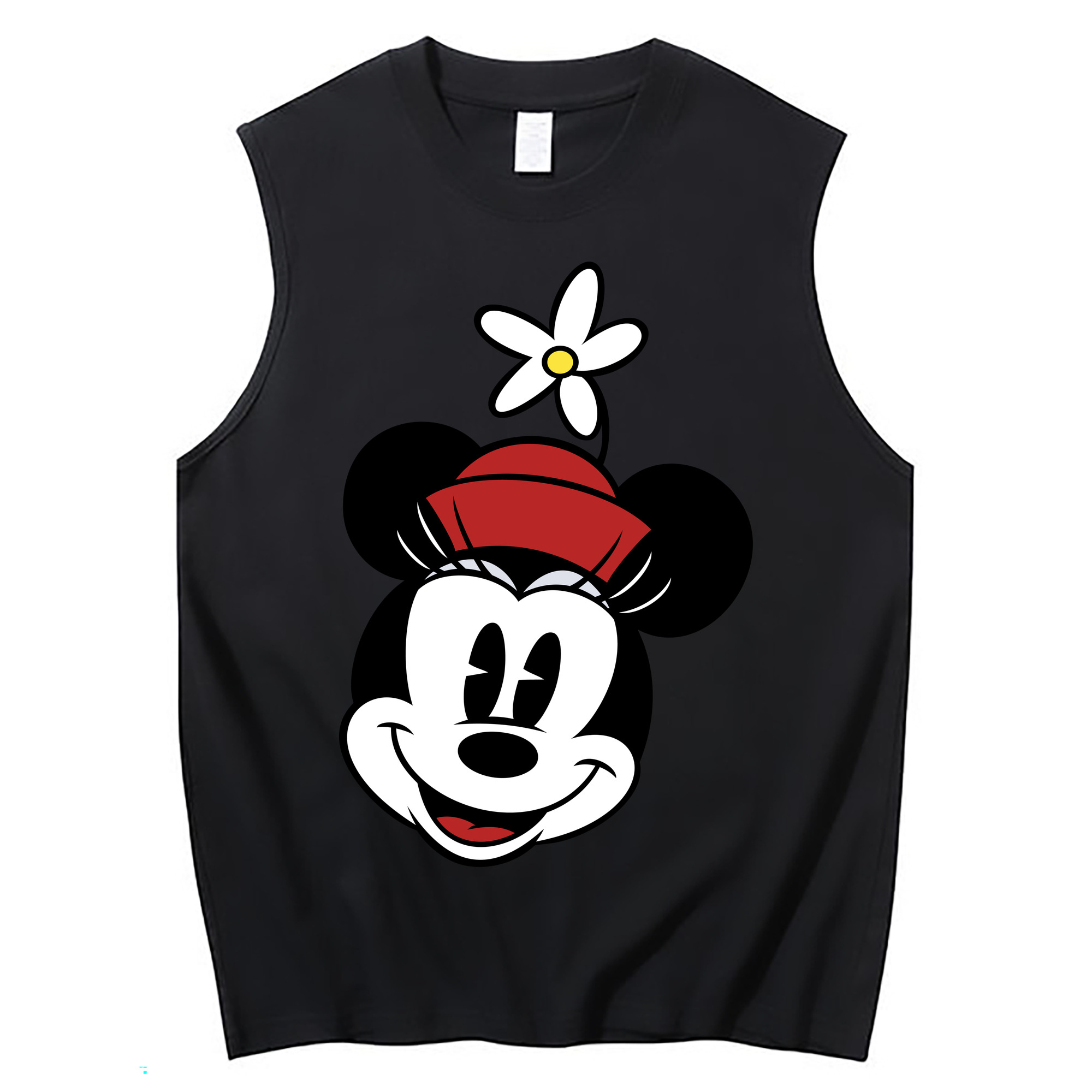 ミッキーマウス Mickey Mouse コットン100％タンクトップ（フロントプリント）