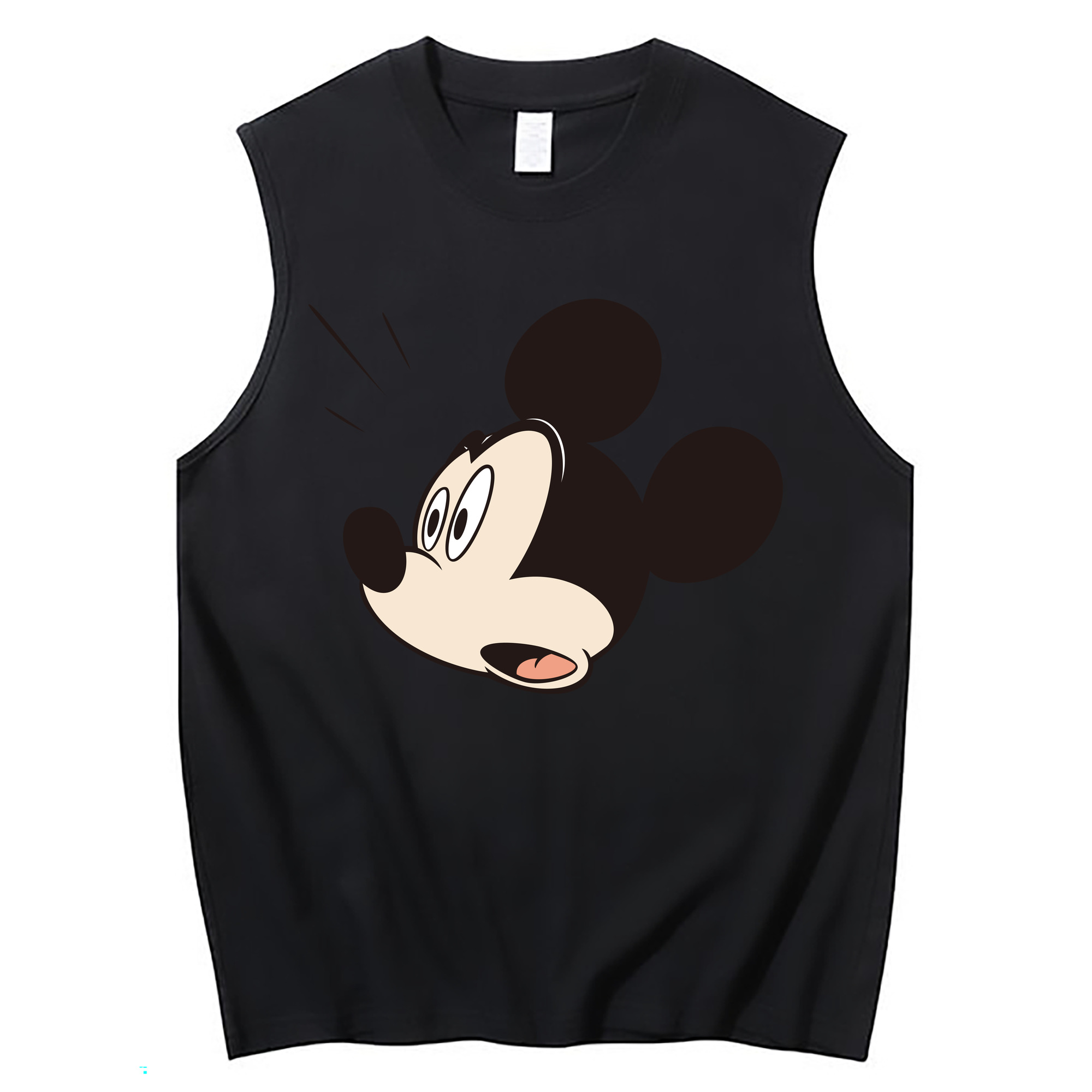 ミッキーマウス Mickey Mouse コットン100％タンクトップ（フロントプリント）