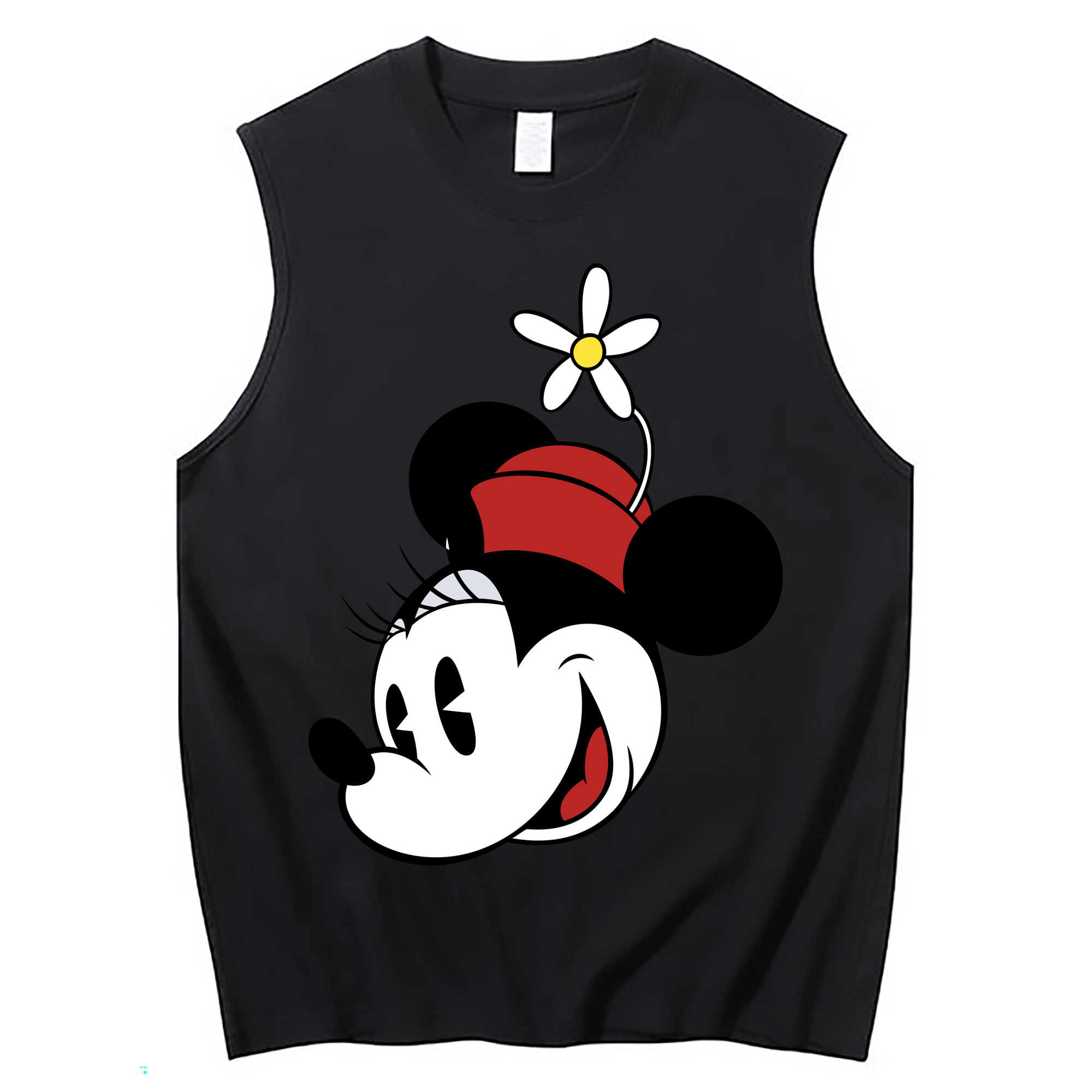 ミッキーマウス Mickey Mouse コットン100％タンクトップ（フロントプリント）