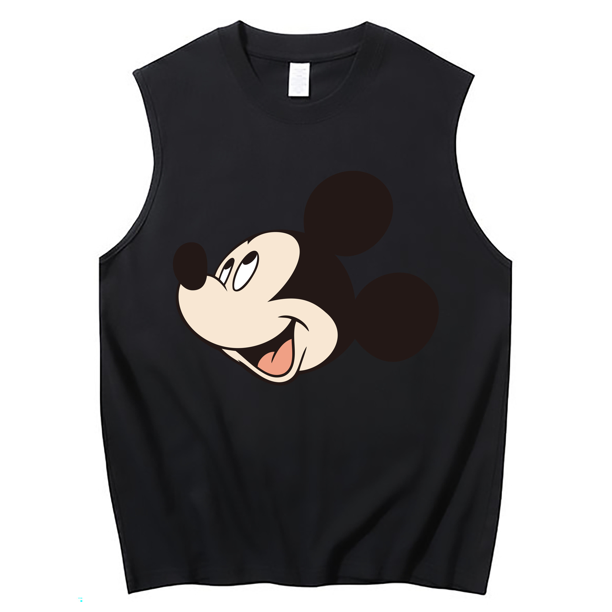 ミッキーマウス Mickey Mouse コットン100％タンクトップ（フロントプリント）