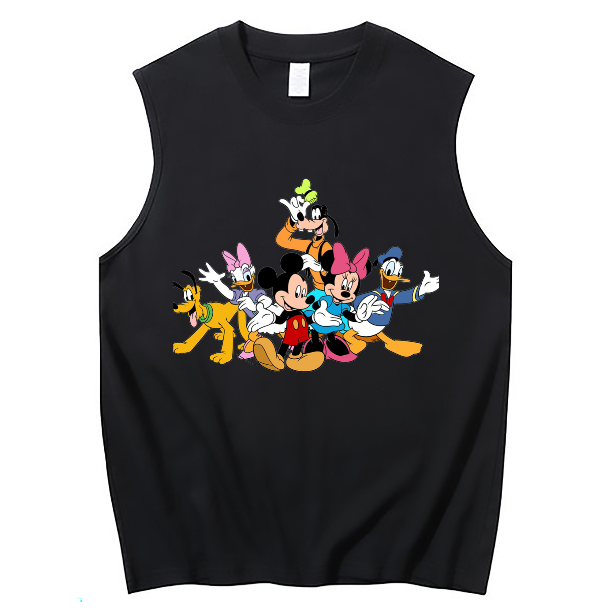 ミッキーマウス Mickey Mouse コットン100％タンクトップ（フロントプリント）