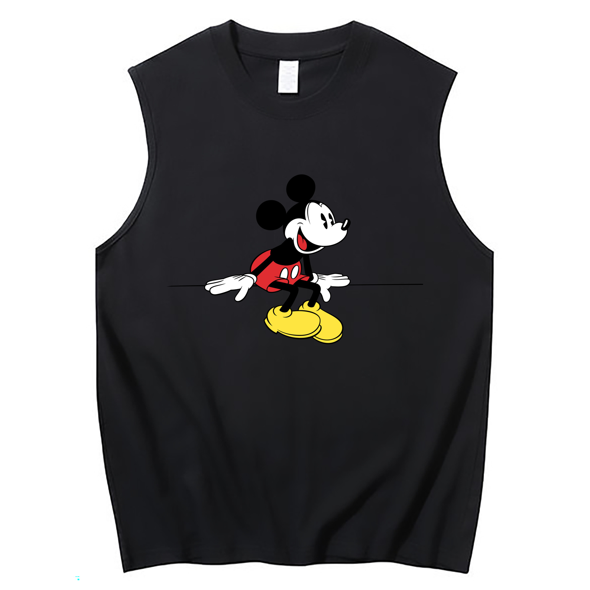 ミッキーマウス Mickey Mouse コットン100％タンクトップ（フロントプリント）
