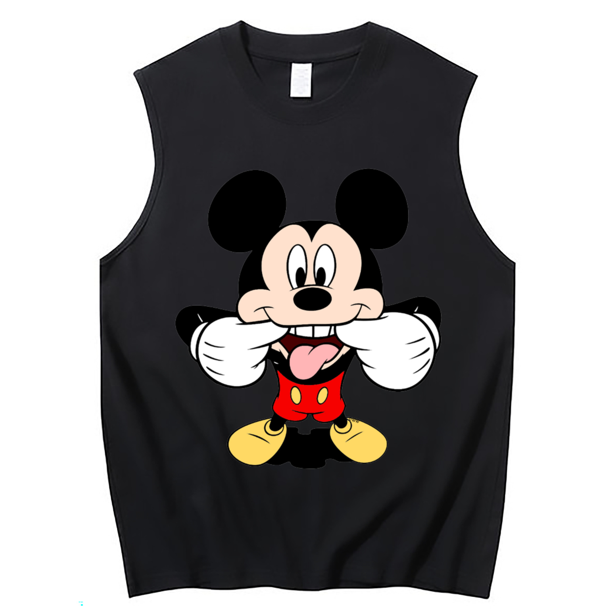 ミッキーマウス Mickey Mouse コットン100％タンクトップ（フロントプリント）