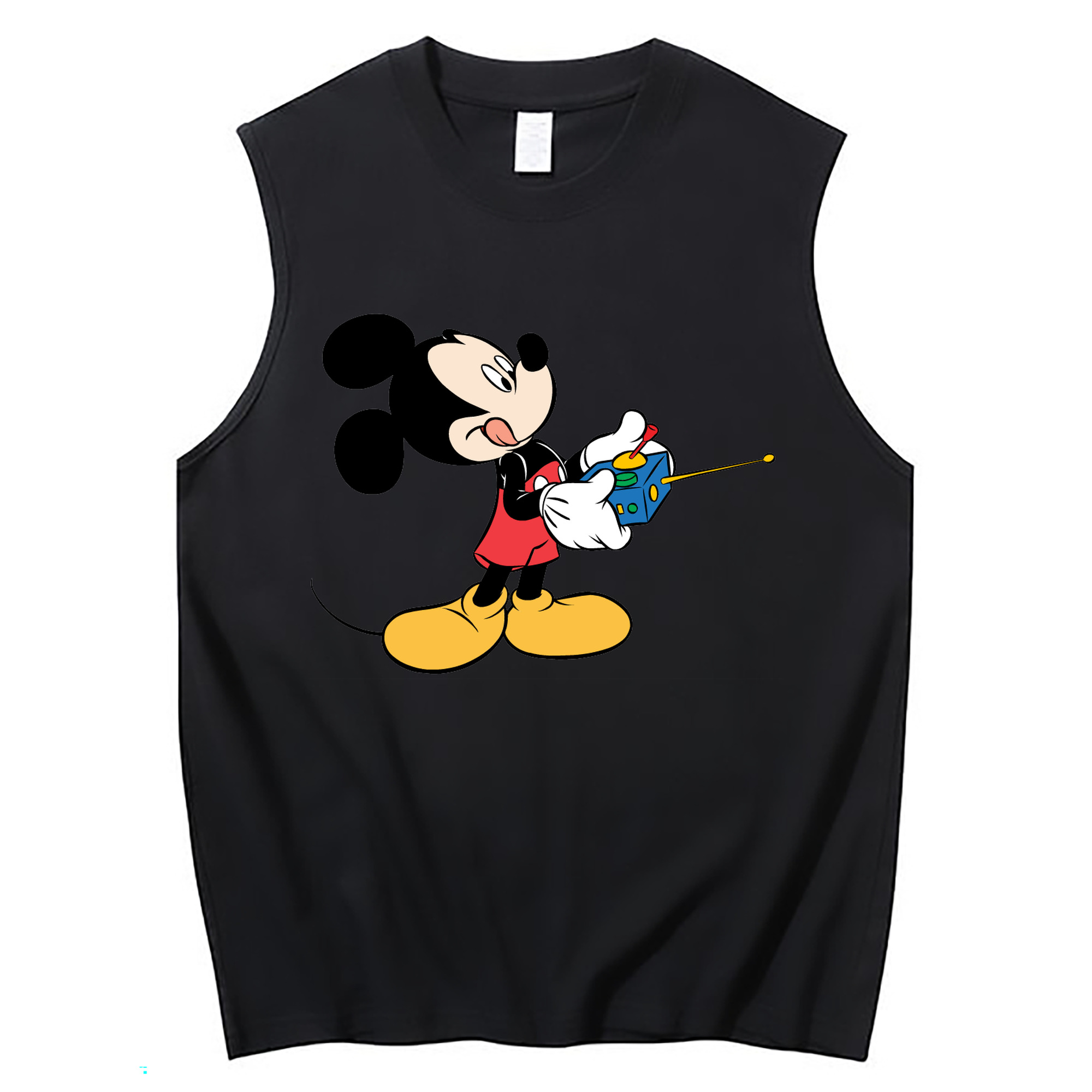 ミッキーマウス Mickey Mouse コットン100％タンクトップ（フロントプリント）
