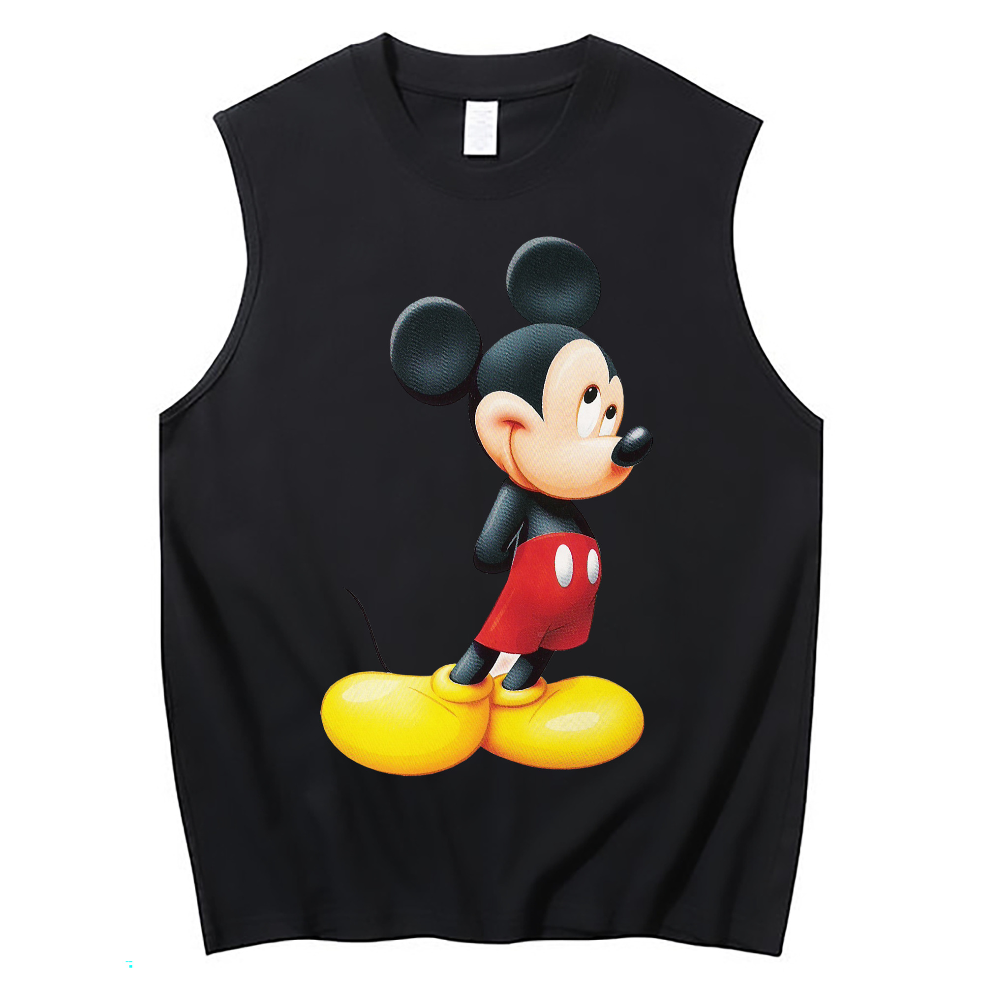 （画像用） ミッキーマウス Mickey Mouse コットン100％タンクトップ（フロントプリント）