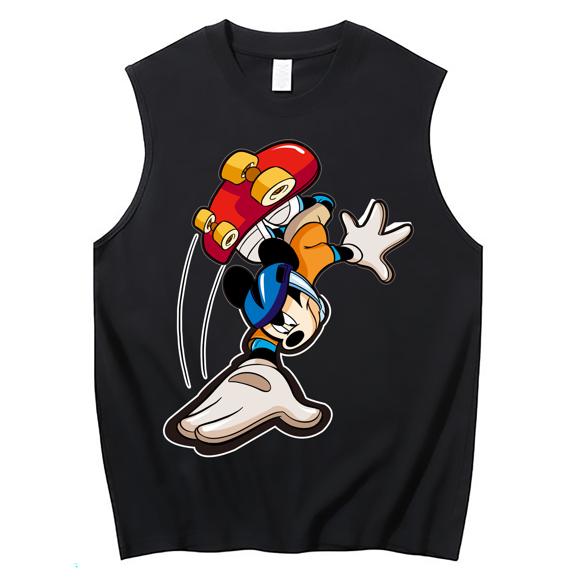ミッキーマウス Mickey Mouse コットン100％タンクトップ（フロントプリント）