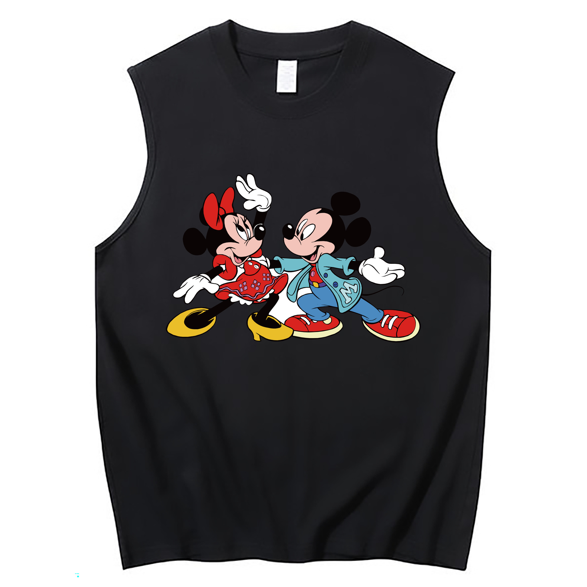 ミッキーマウス Mickey Mouse コットン100％タンクトップ（フロントプリント）