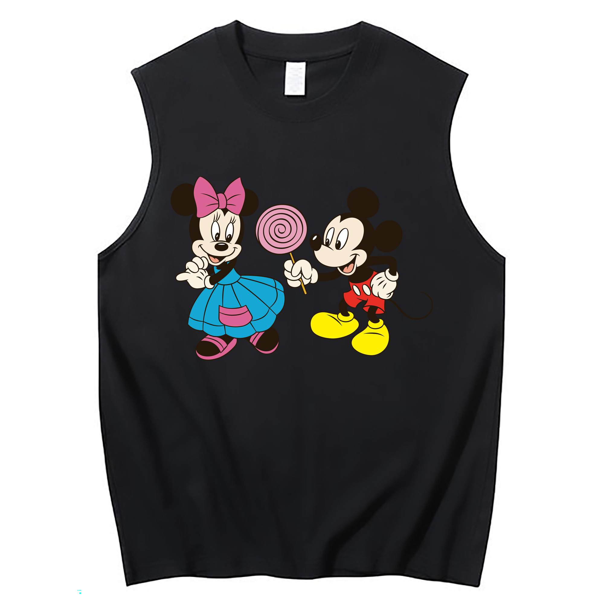 ミッキーマウス Mickey Mouse コットン100％タンクトップ（フロントプリント）