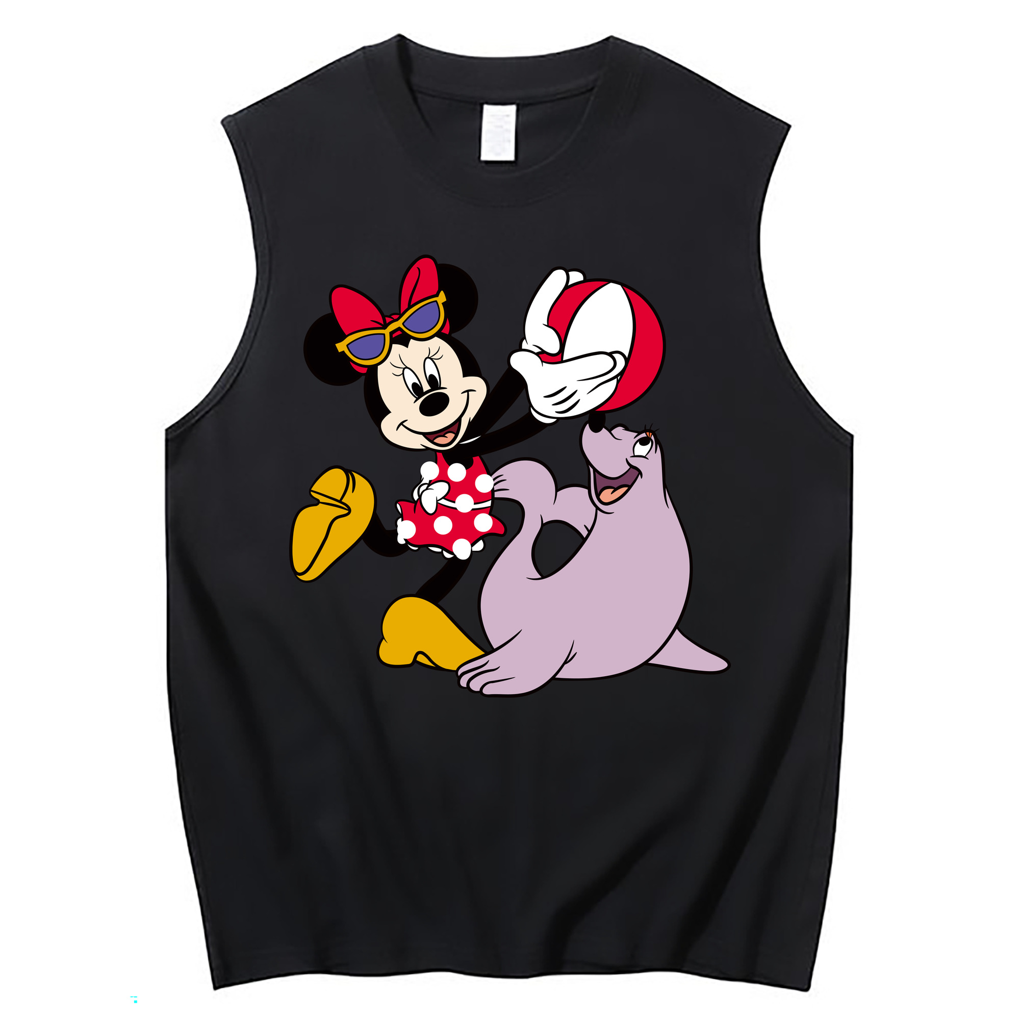 （画像用） ミッキーマウス Mickey Mouse コットン100％タンクトップ（フロントプリント）