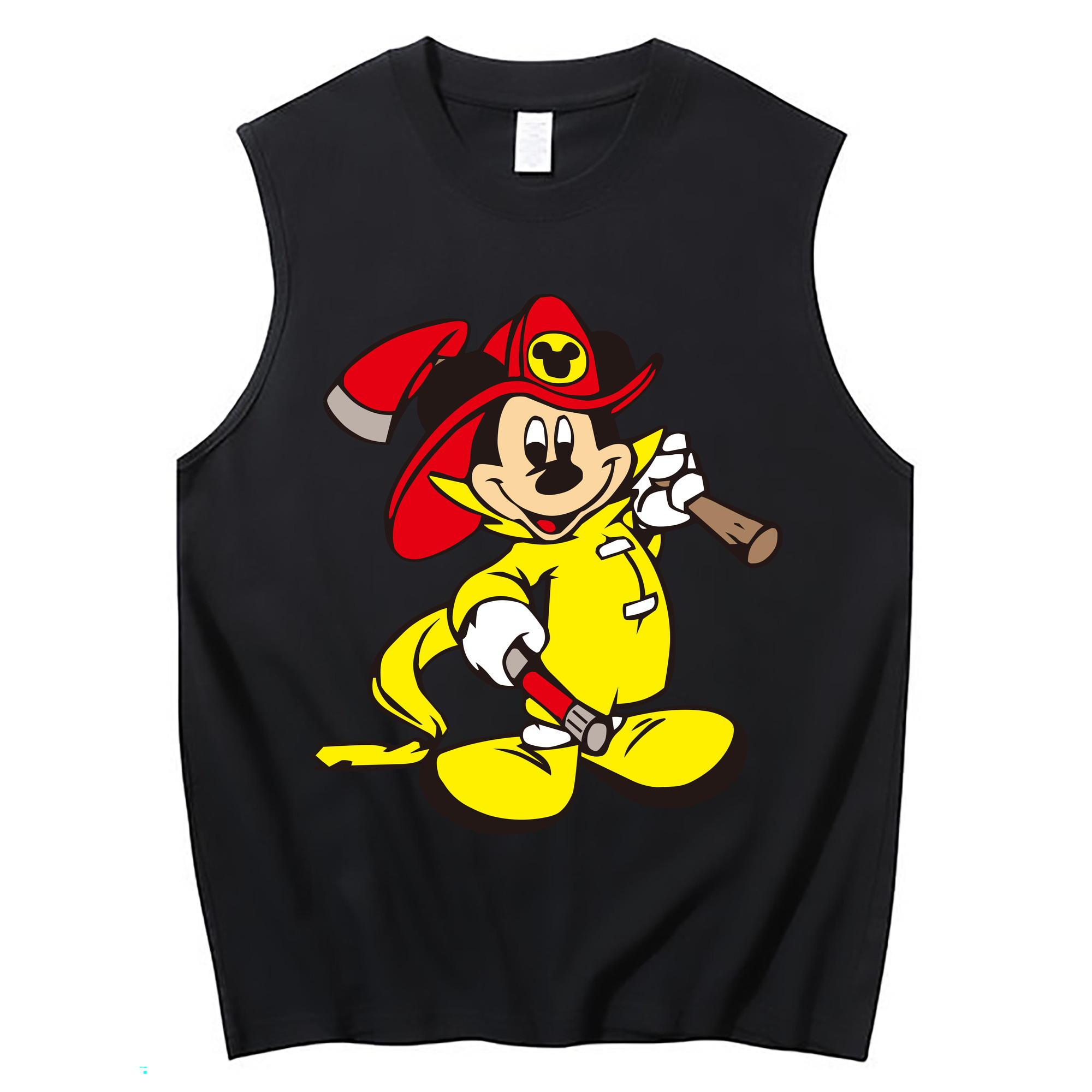 ミッキーマウス Mickey Mouse コットン100％タンクトップ（フロントプリント）