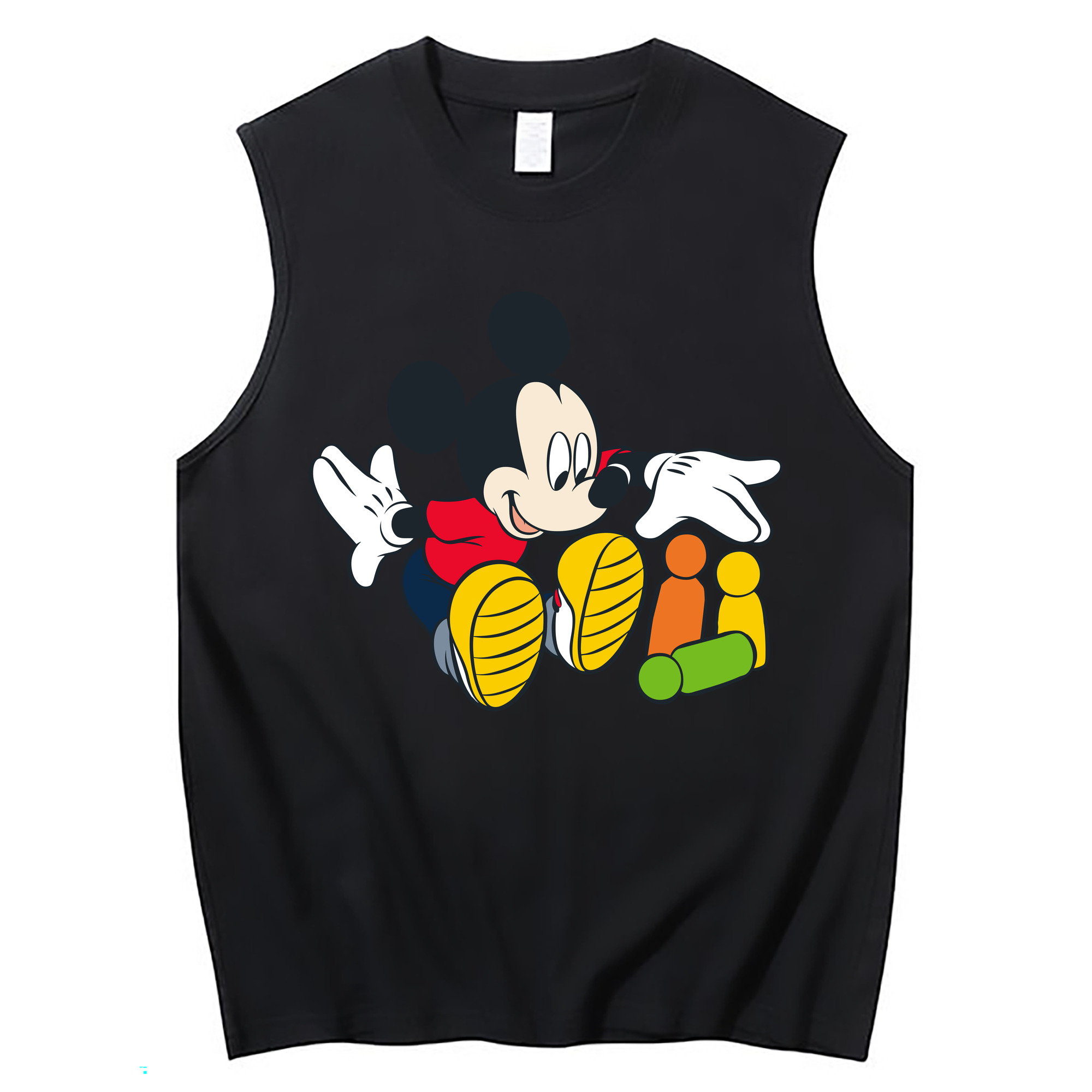 ミッキーマウス Mickey Mouse コットン100％タンクトップ（フロントプリント）