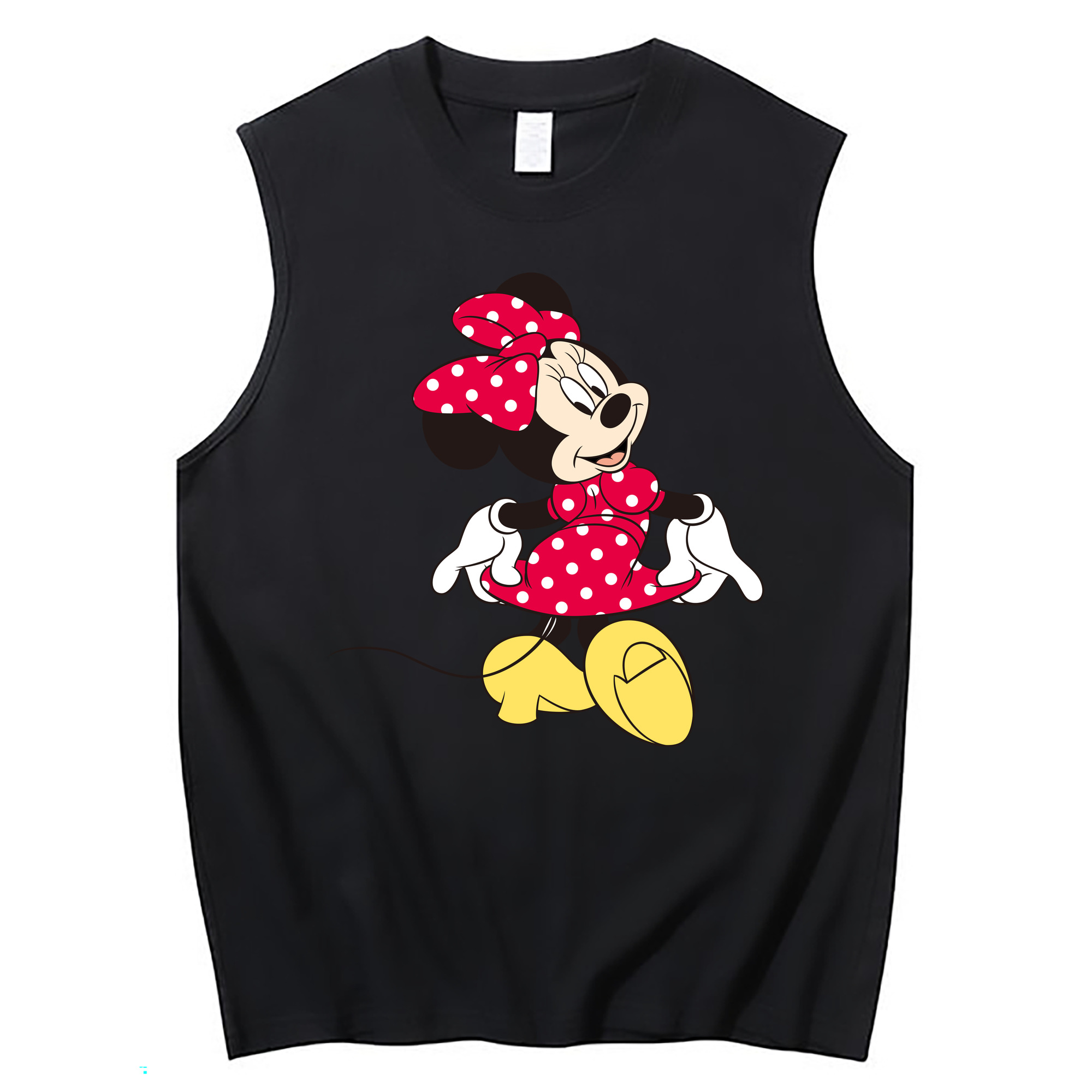 ミッキーマウス Mickey Mouse コットン100％タンクトップ（フロントプリント）