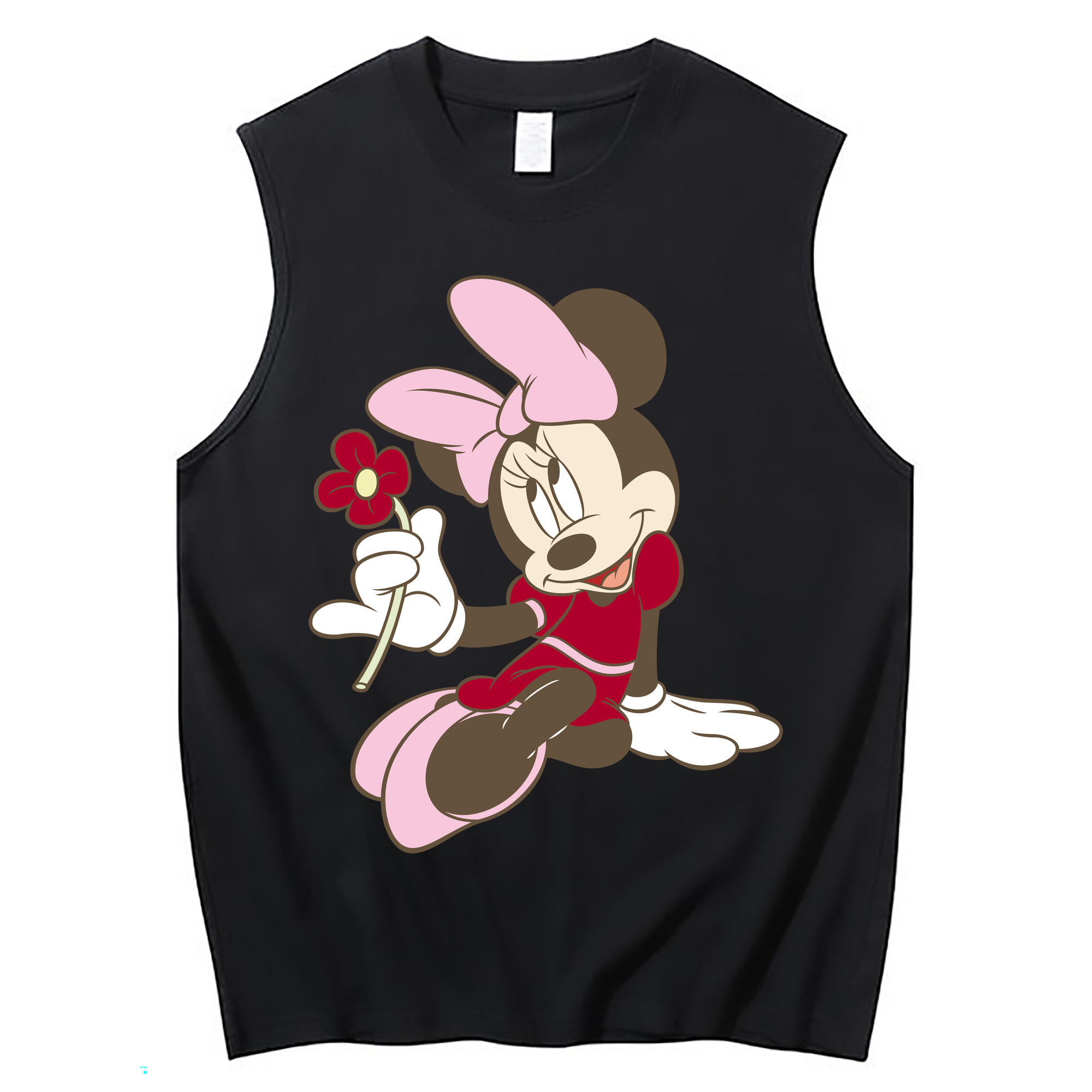 ミッキーマウス Mickey Mouse コットン100％タンクトップ（フロントプリント）