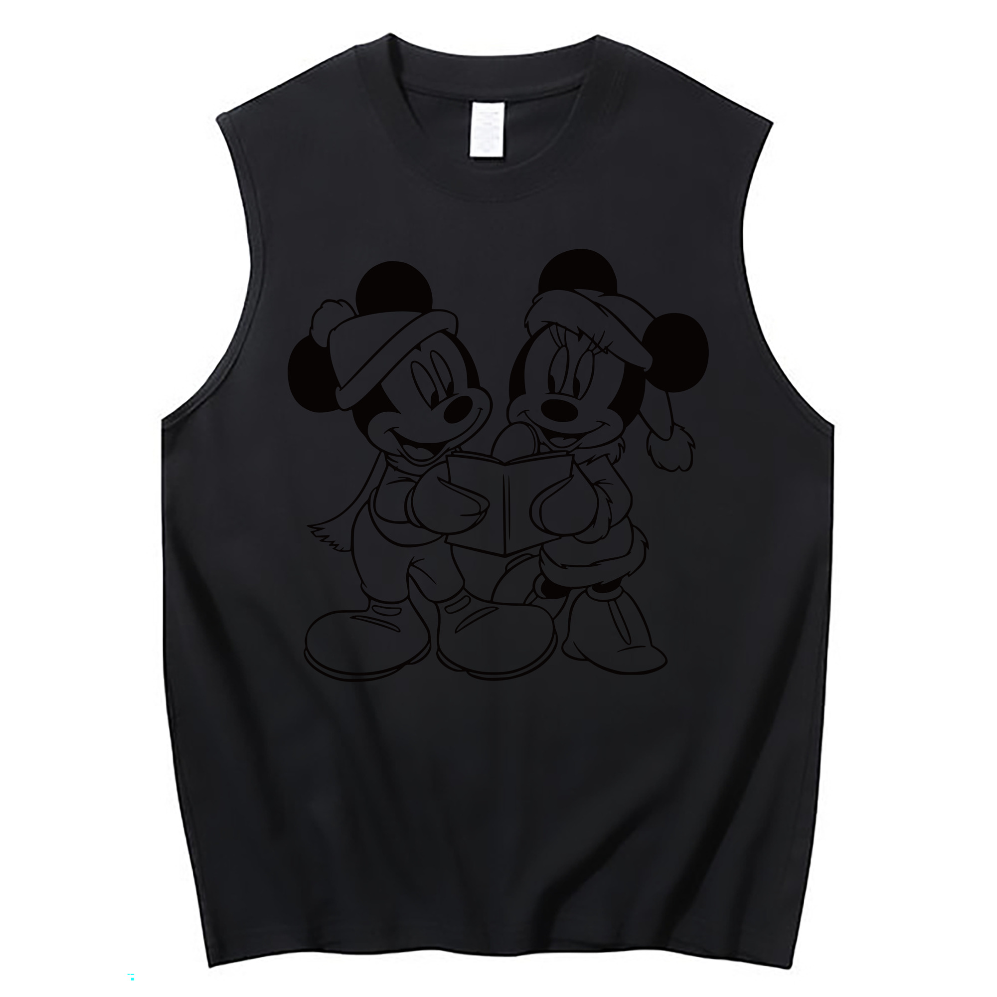 ミッキーマウス Mickey Mouse コットン100％タンクトップ（フロントプリント）