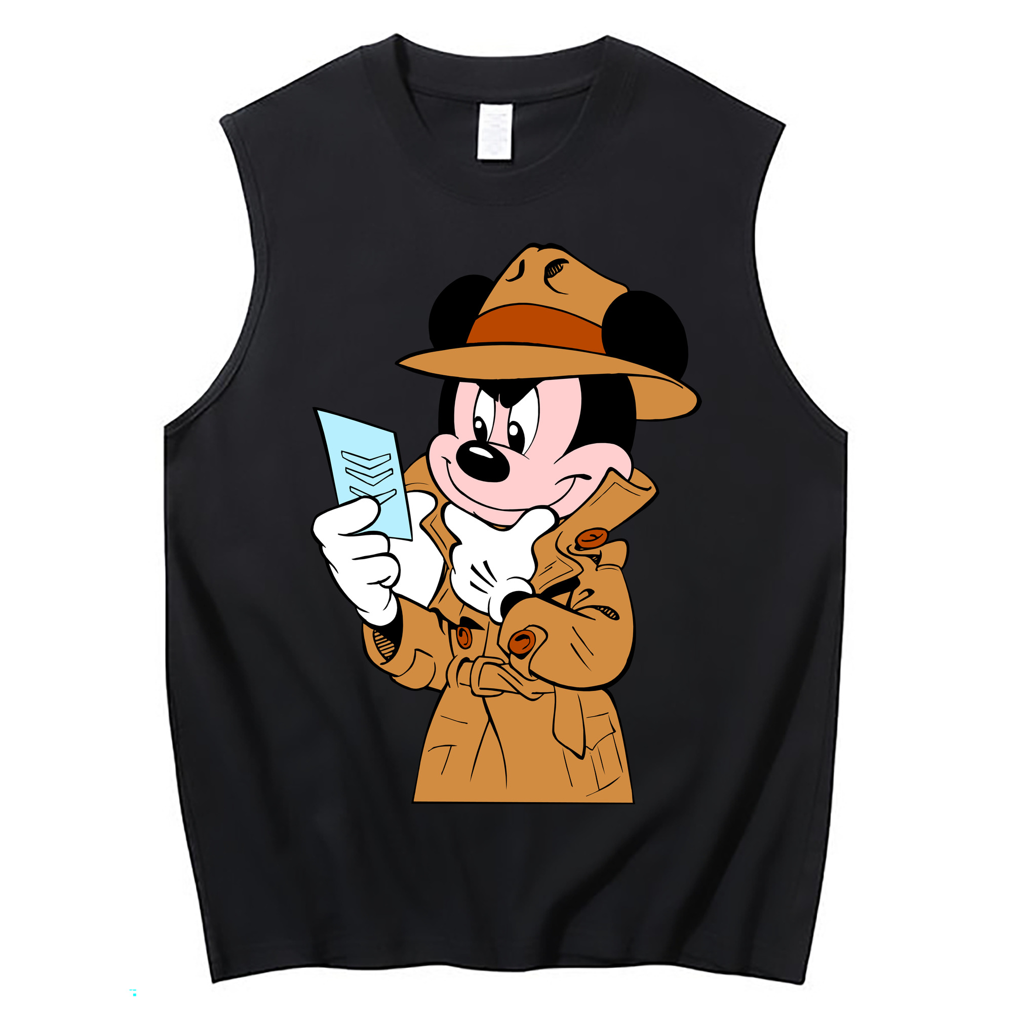 ミッキーマウス Mickey Mouse コットン100％タンクトップ（フロントプリント）