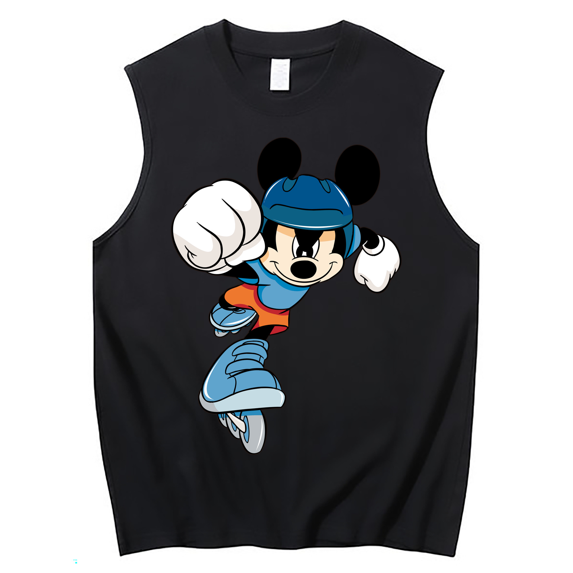 ミッキーマウス Mickey Mouse コットン100％タンクトップ（フロントプリント）