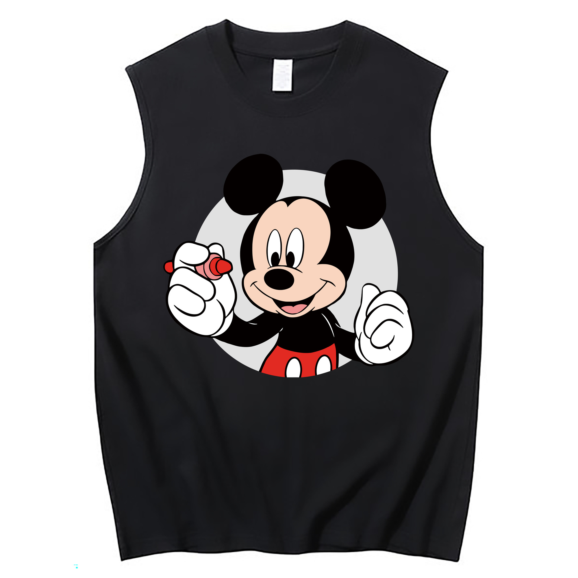 ミッキーマウス Mickey Mouse コットン100％タンクトップ（フロントプリント）