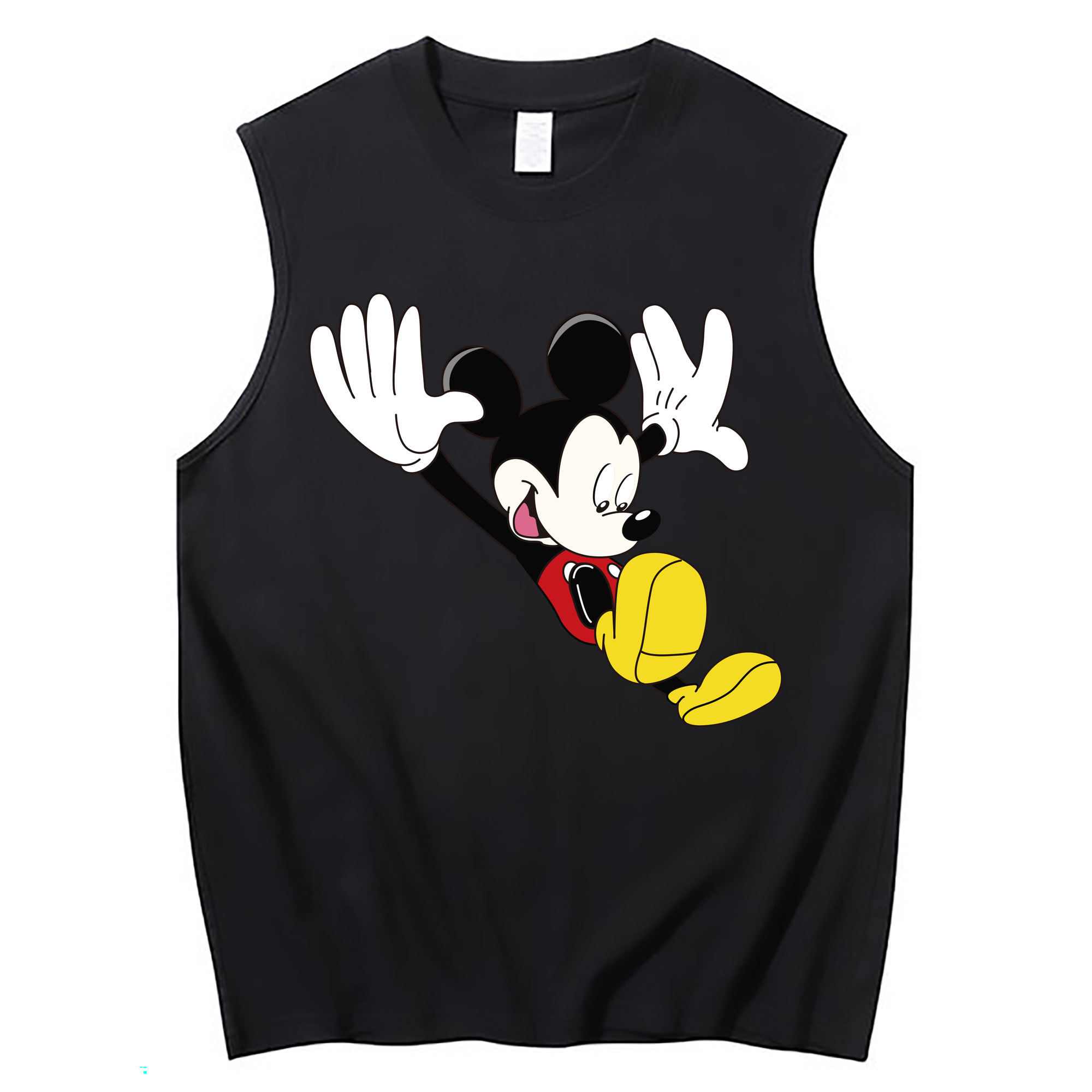 ミッキーマウス Mickey Mouse コットン100％タンクトップ（フロントプリント）