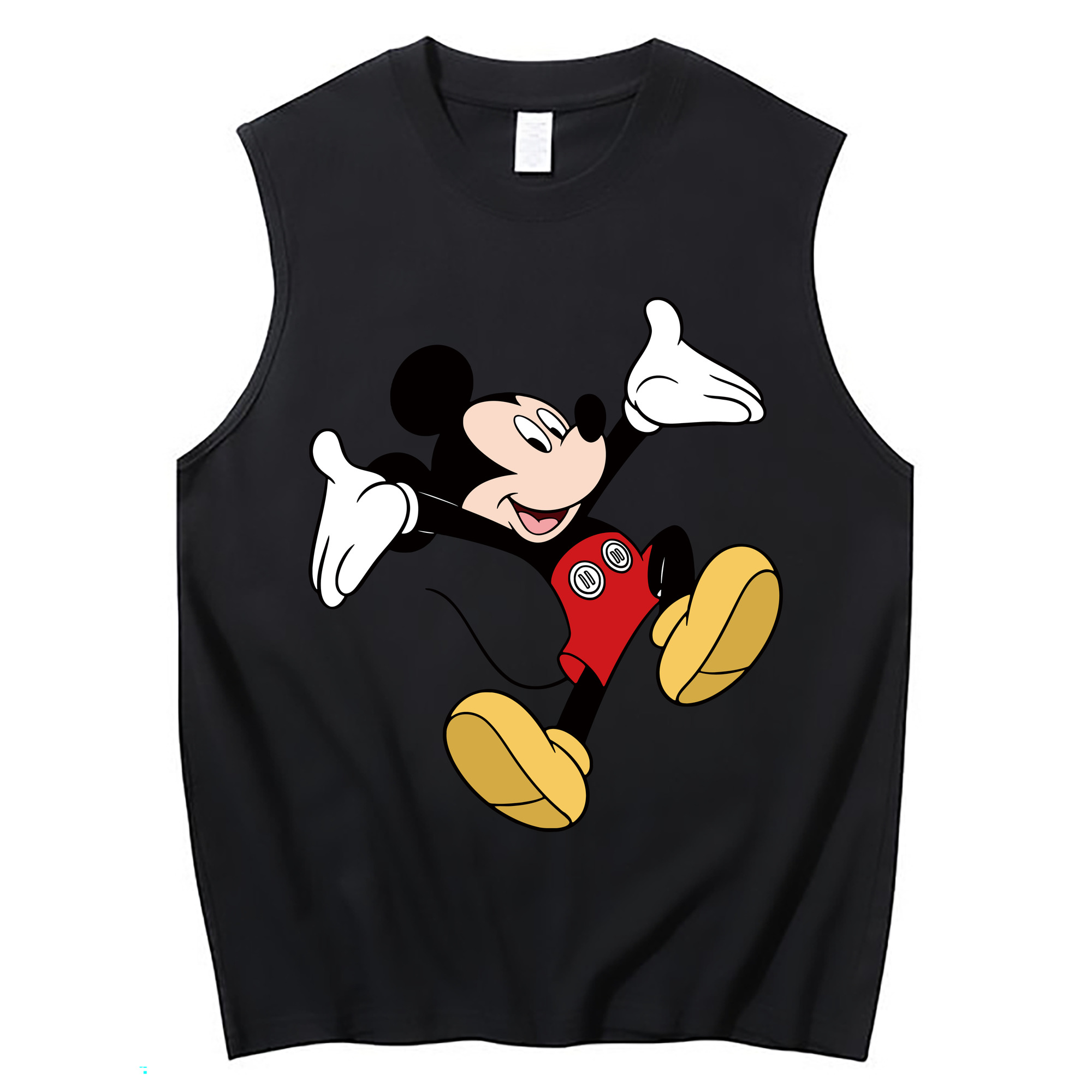 ミッキーマウス Mickey Mouse コットン100％タンクトップ（フロントプリント）