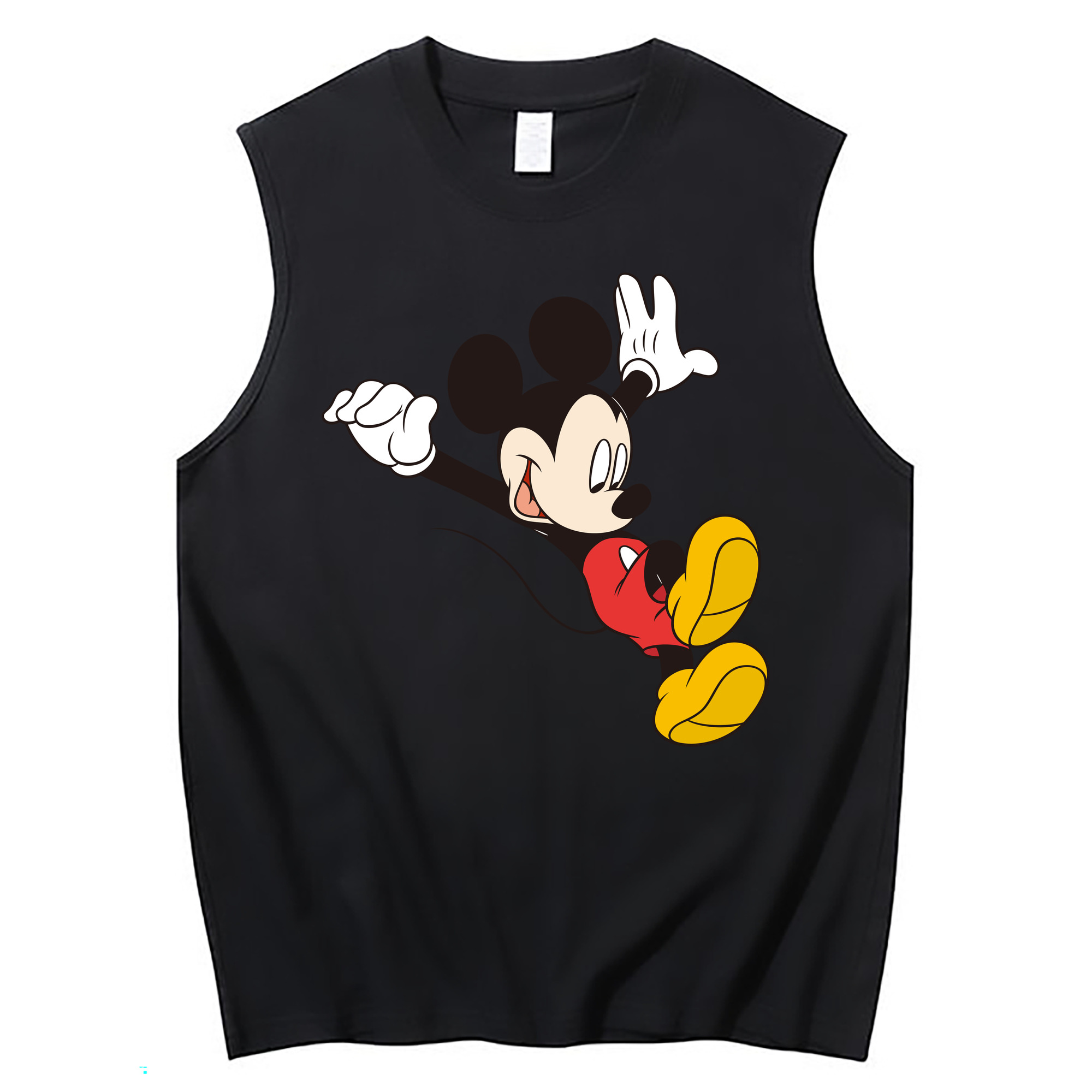ミッキーマウス Mickey Mouse コットン100％タンクトップ（フロントプリント）