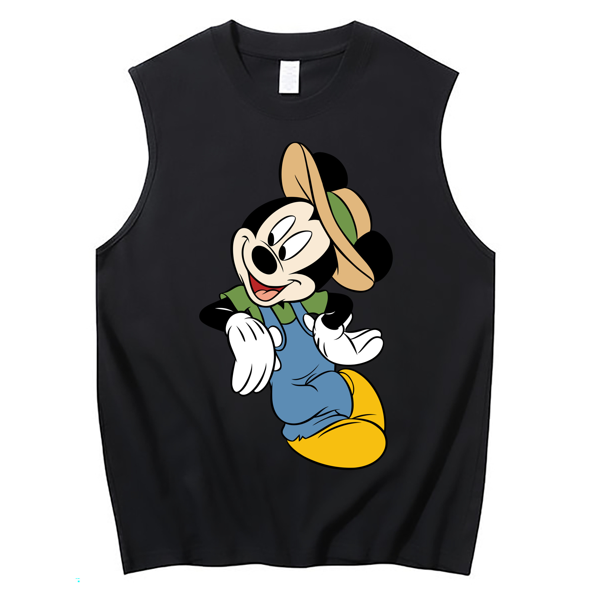 ミッキーマウス Mickey Mouse コットン100％タンクトップ（フロントプリント）