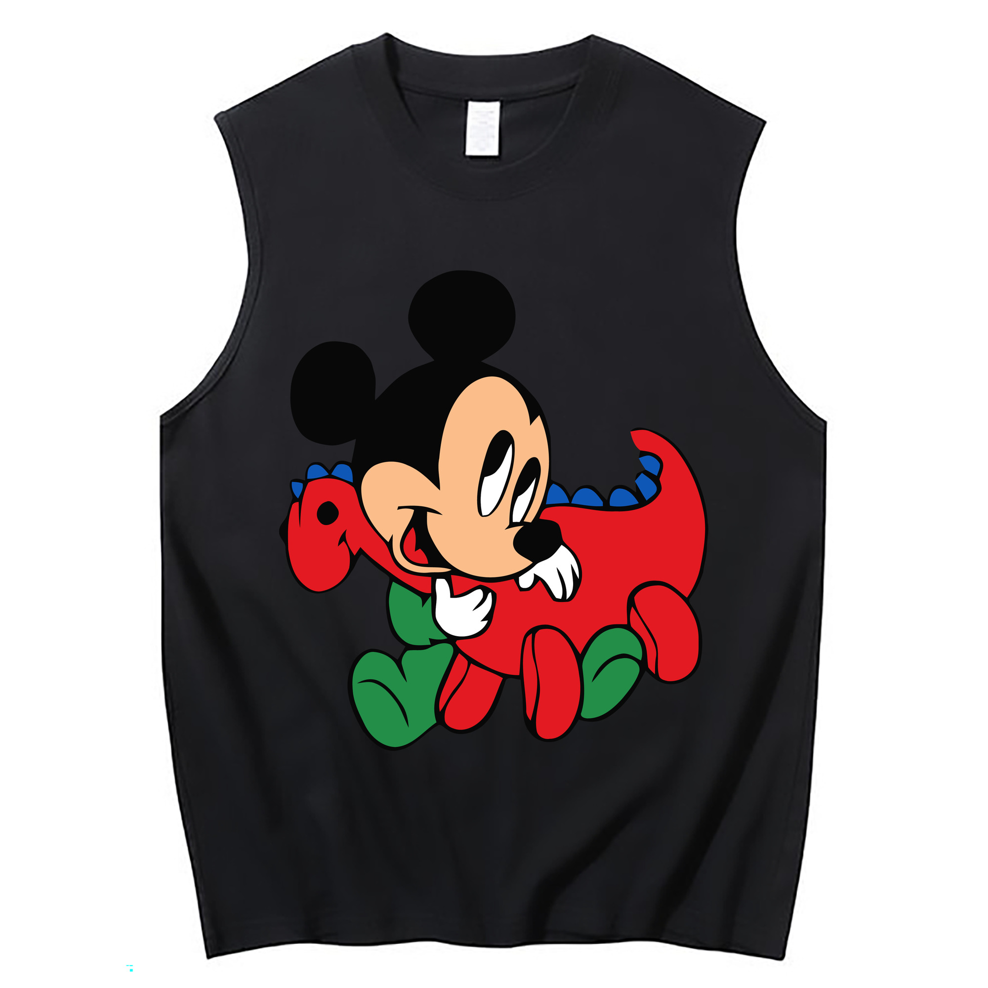 ミッキーマウス Mickey Mouse コットン100％タンクトップ（フロントプリント）