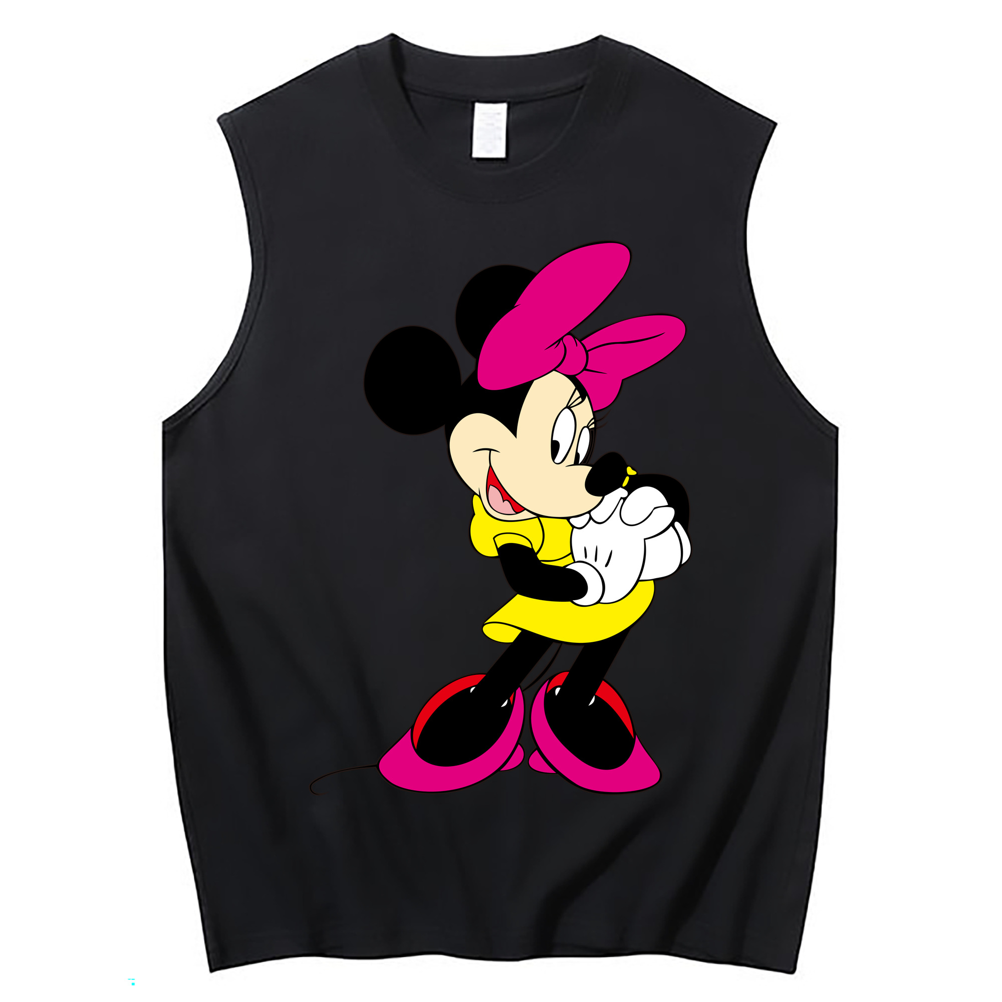 ミッキーマウス Mickey Mouse コットン100％タンクトップ（フロントプリント）
