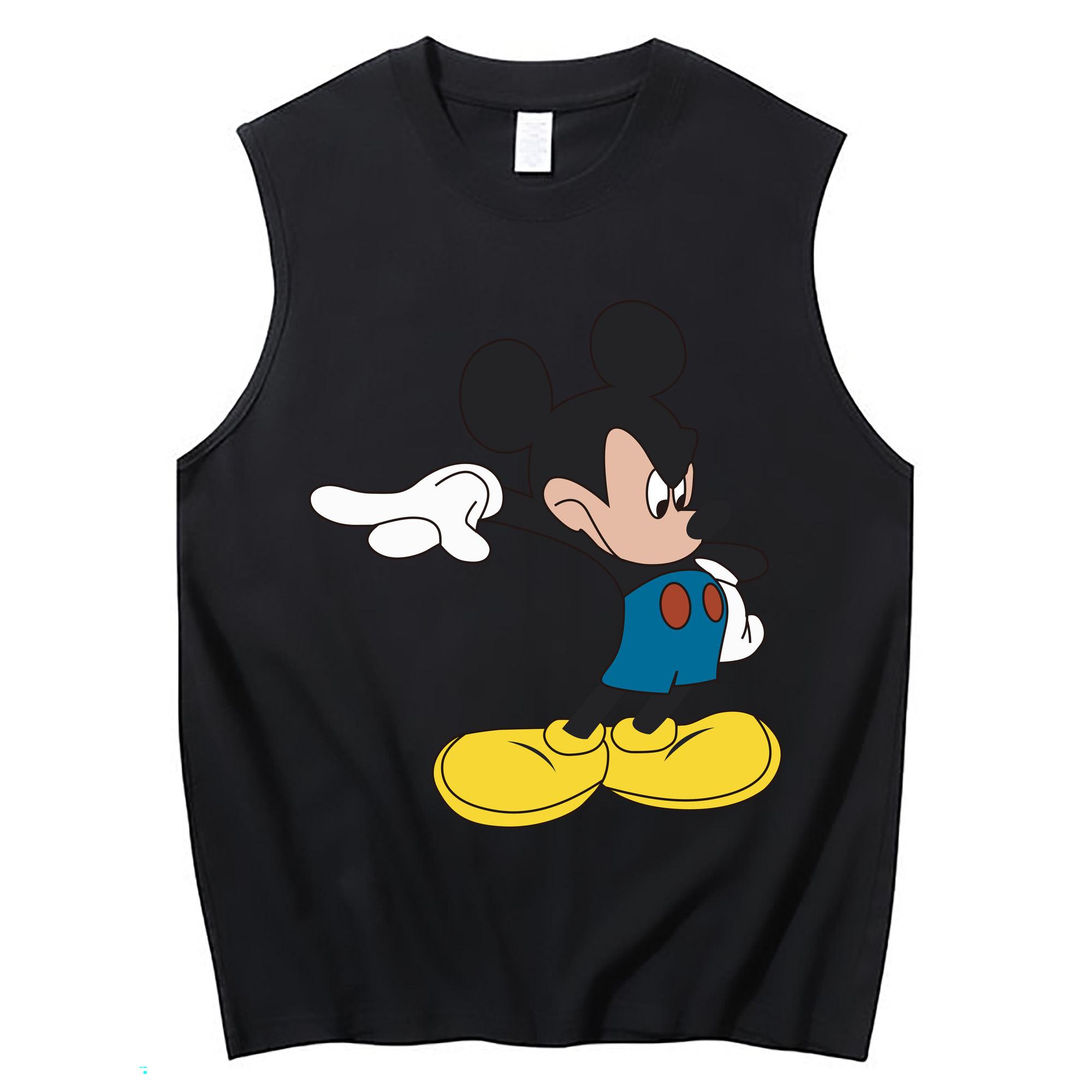 ミッキーマウス Mickey Mouse コットン100％タンクトップ（フロントプリント）