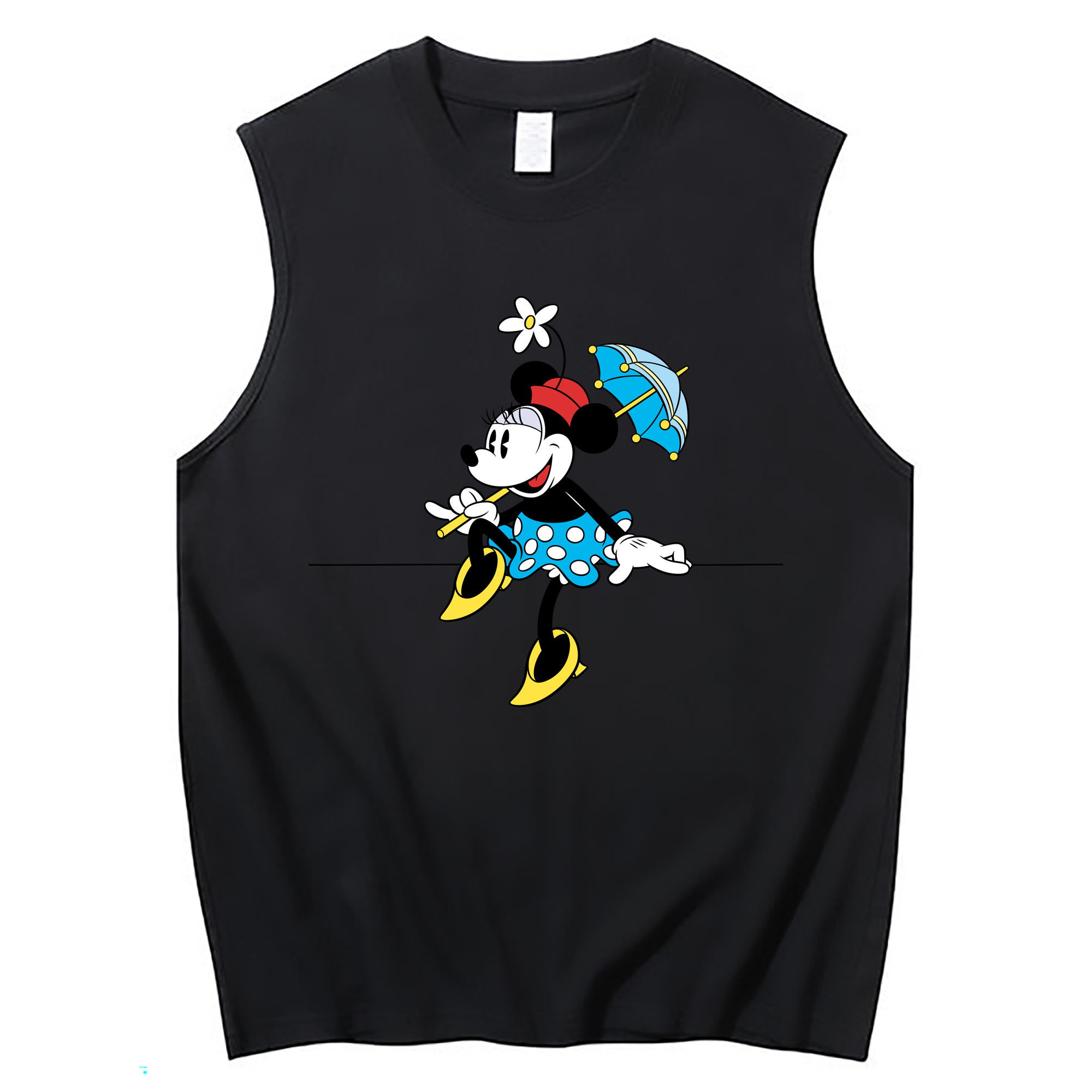 ミッキーマウス Mickey Mouse コットン100％タンクトップ（フロントプリント）