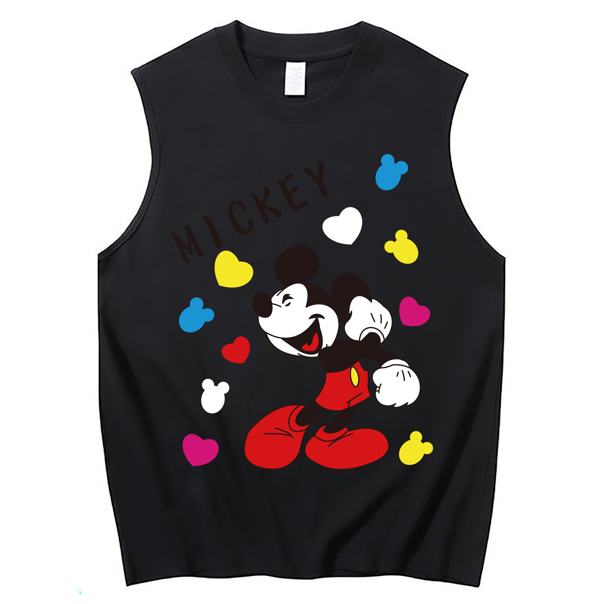 ミッキーマウス Mickey Mouse コットン100％タンクトップ（フロントプリント）