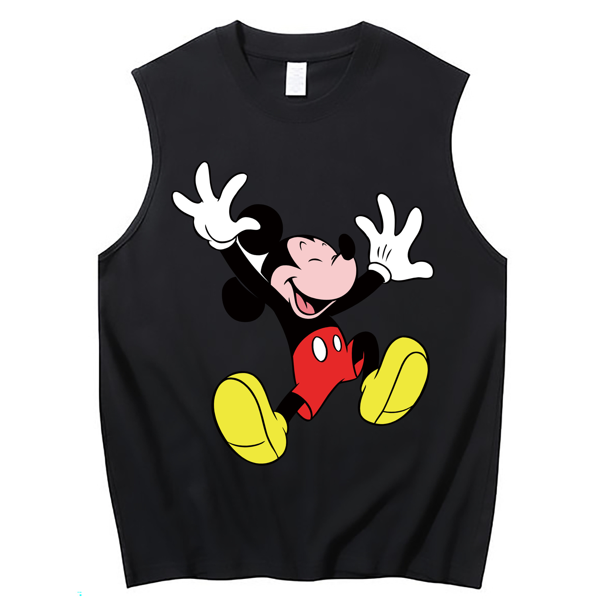 ミッキーマウス Mickey Mouse コットン100％タンクトップ（フロントプリント）