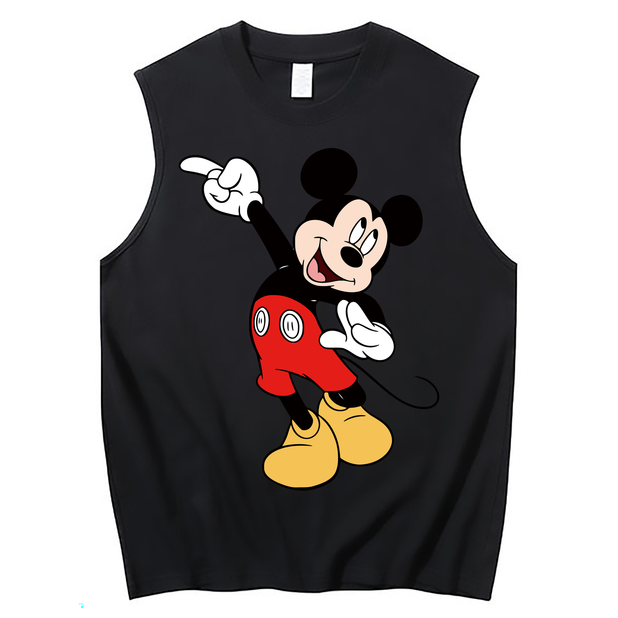 ミッキーマウス Mickey Mouse コットン100％タンクトップ（フロントプリント）