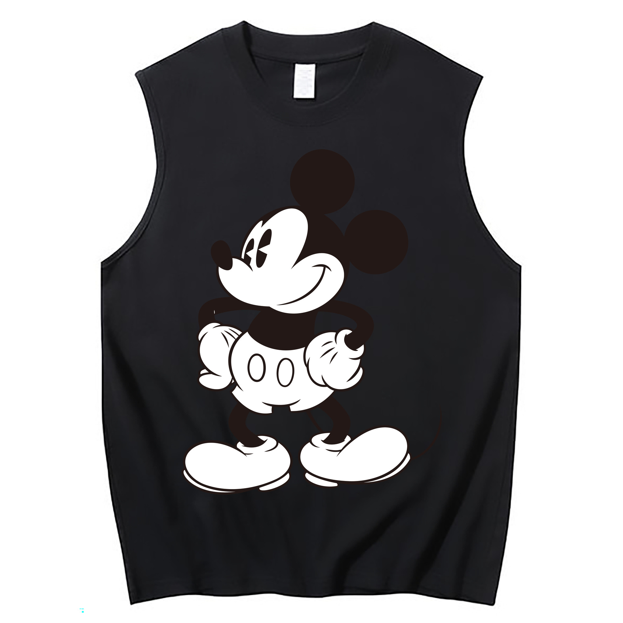 ミッキーマウス Mickey Mouse コットン100％タンクトップ（フロントプリント）