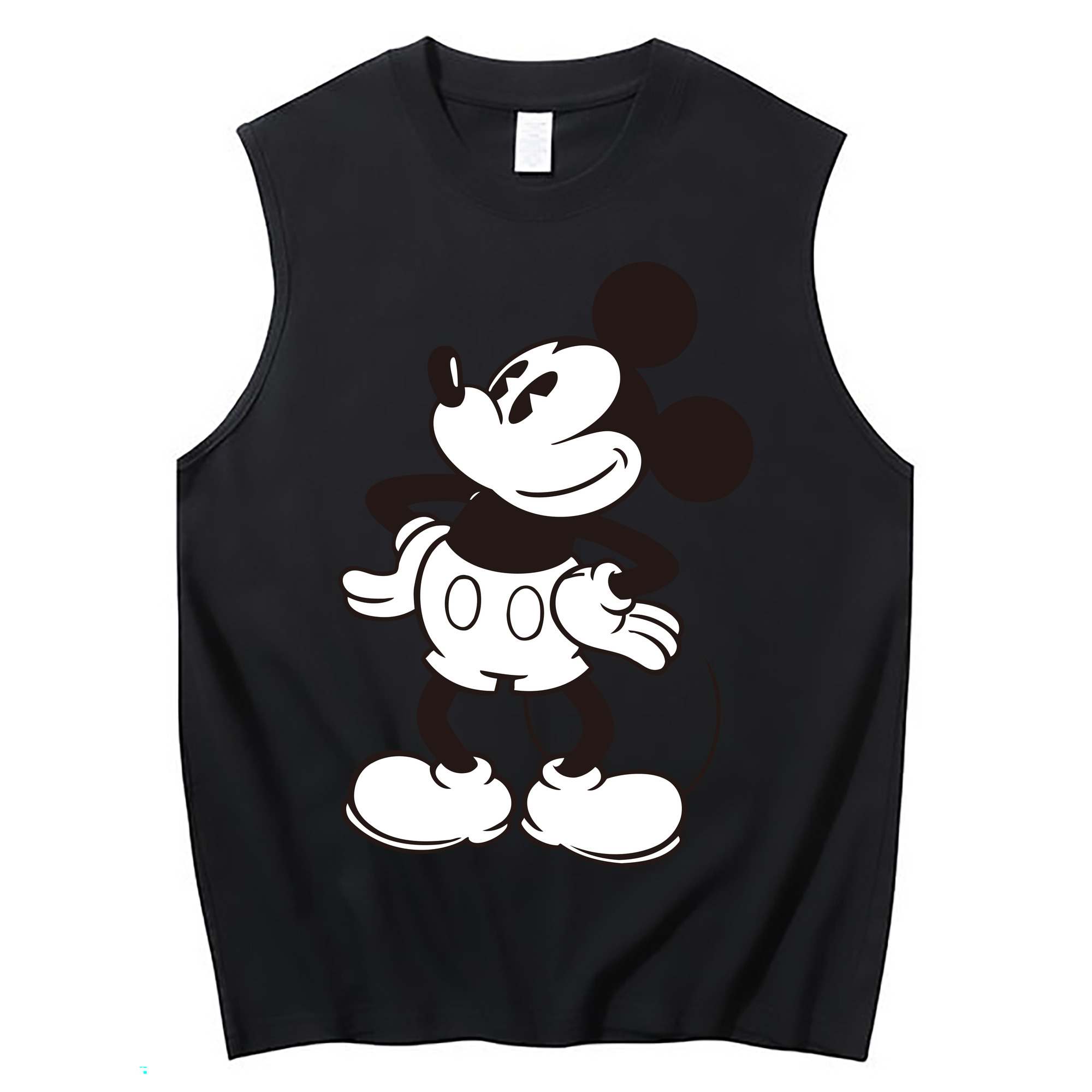 ミッキーマウス Mickey Mouse コットン100％タンクトップ（フロントプリント）