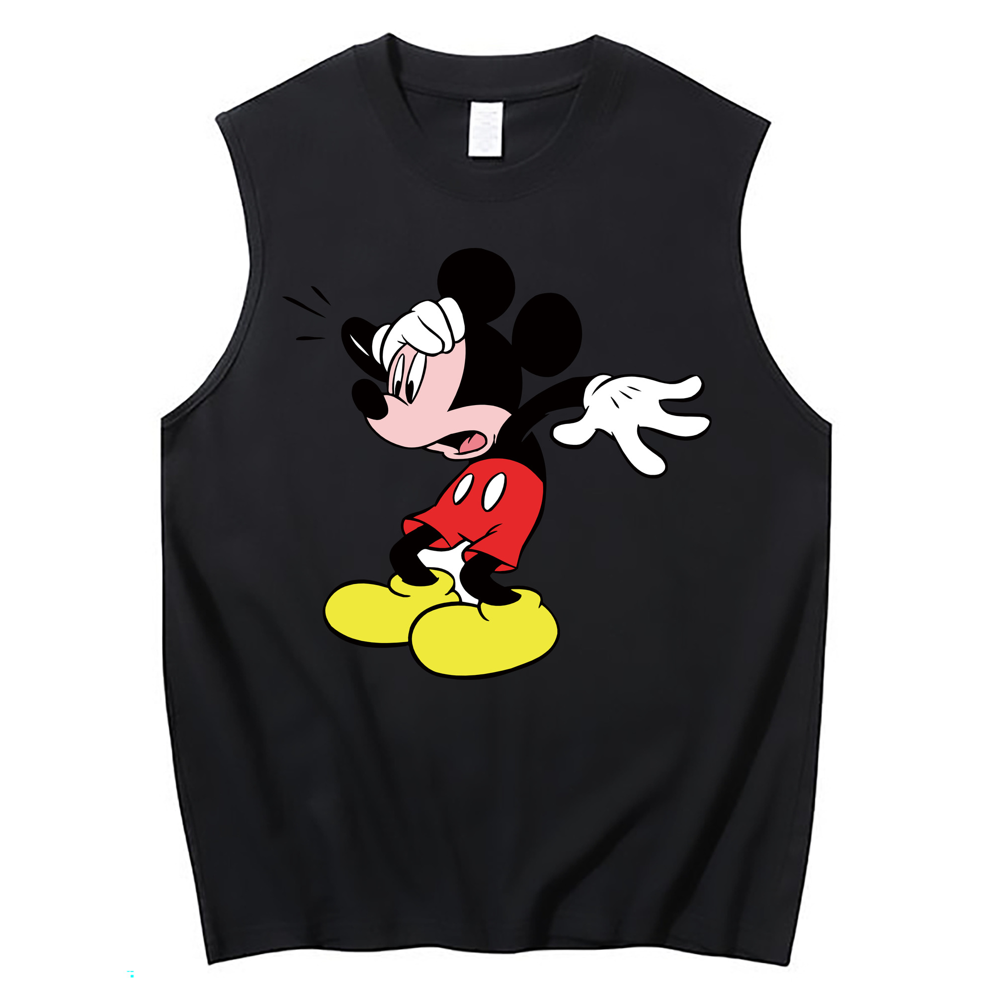 ミッキーマウス Mickey Mouse コットン100％タンクトップ（フロントプリント）