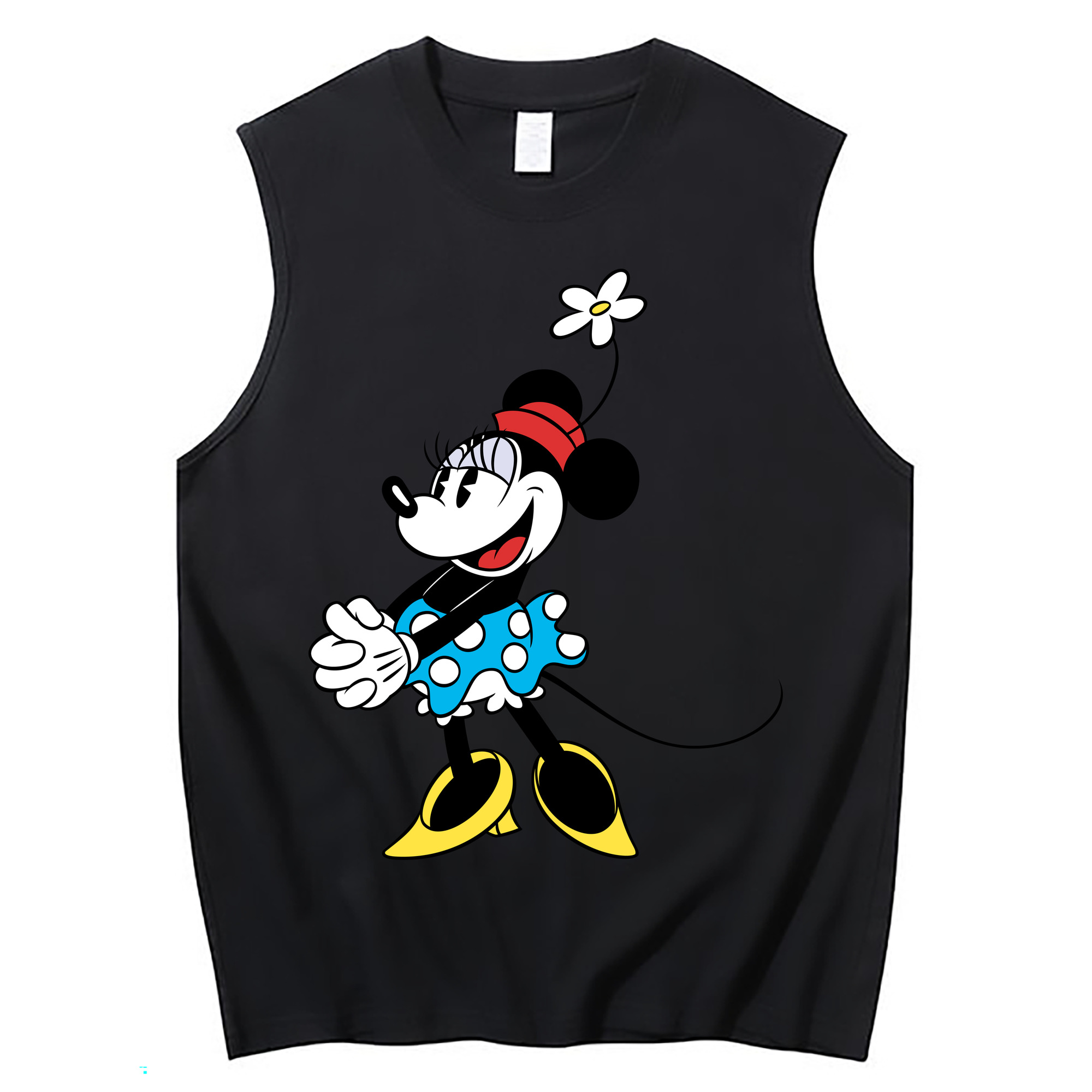 ミッキーマウス Mickey Mouse コットン100％タンクトップ（フロントプリント）