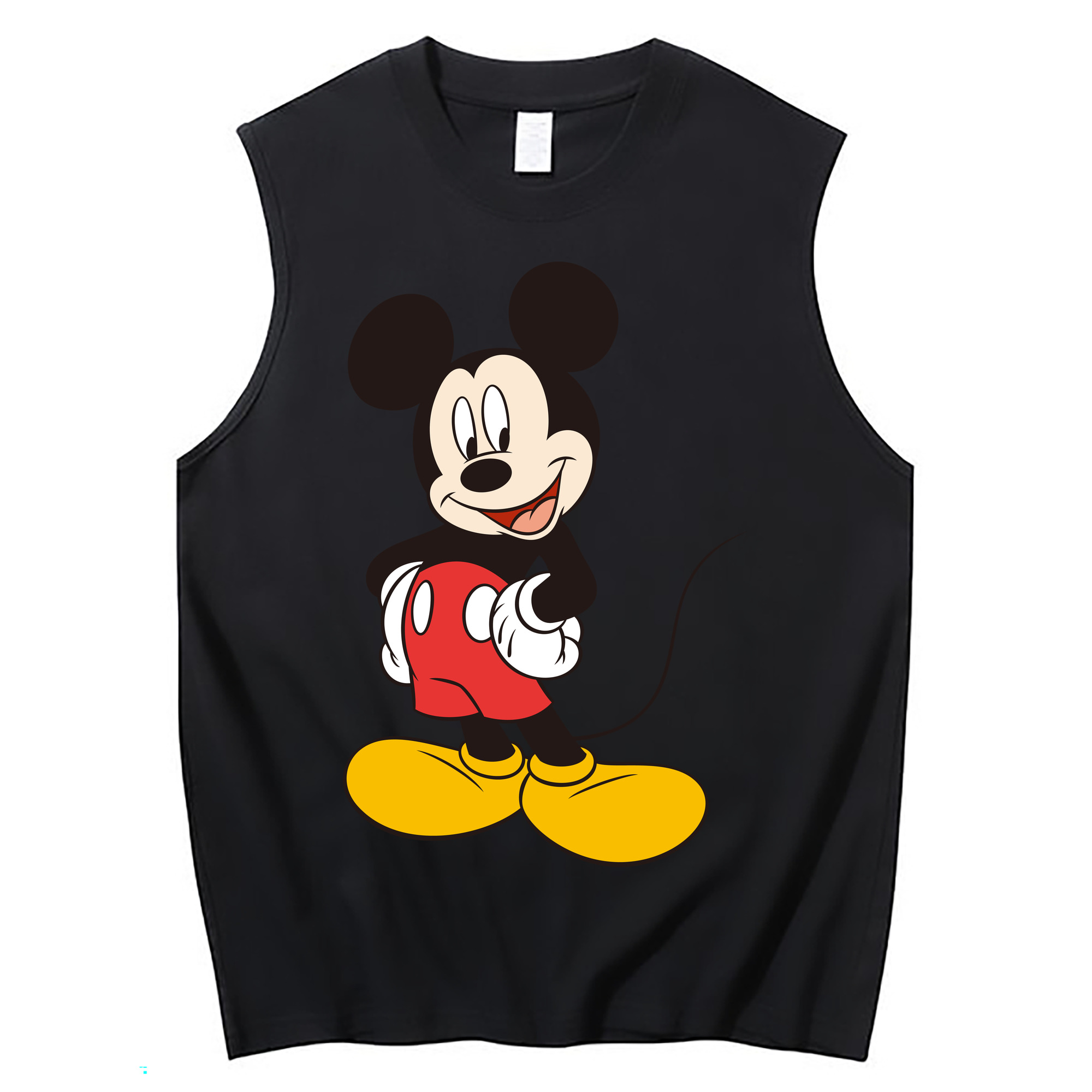 ミッキーマウス Mickey Mouse コットン100％タンクトップ（フロントプリント）