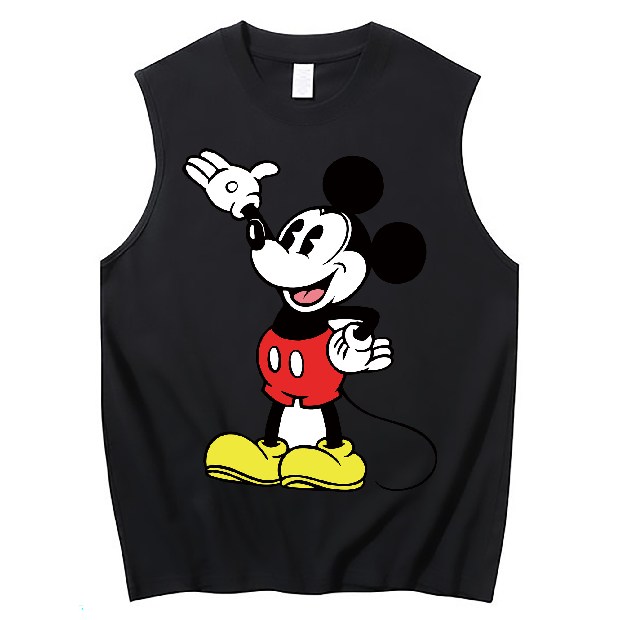 ミッキーマウス Mickey Mouse コットン100％タンクトップ（フロントプリント）