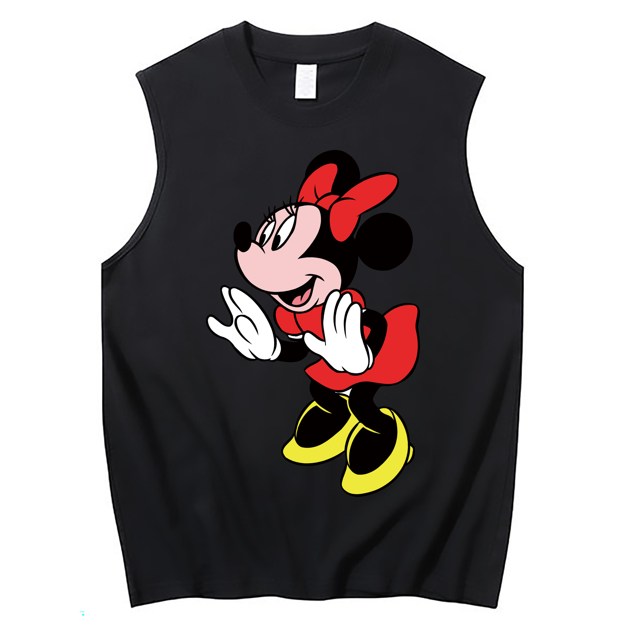 ミッキーマウス Mickey Mouse コットン100％タンクトップ（フロントプリント）