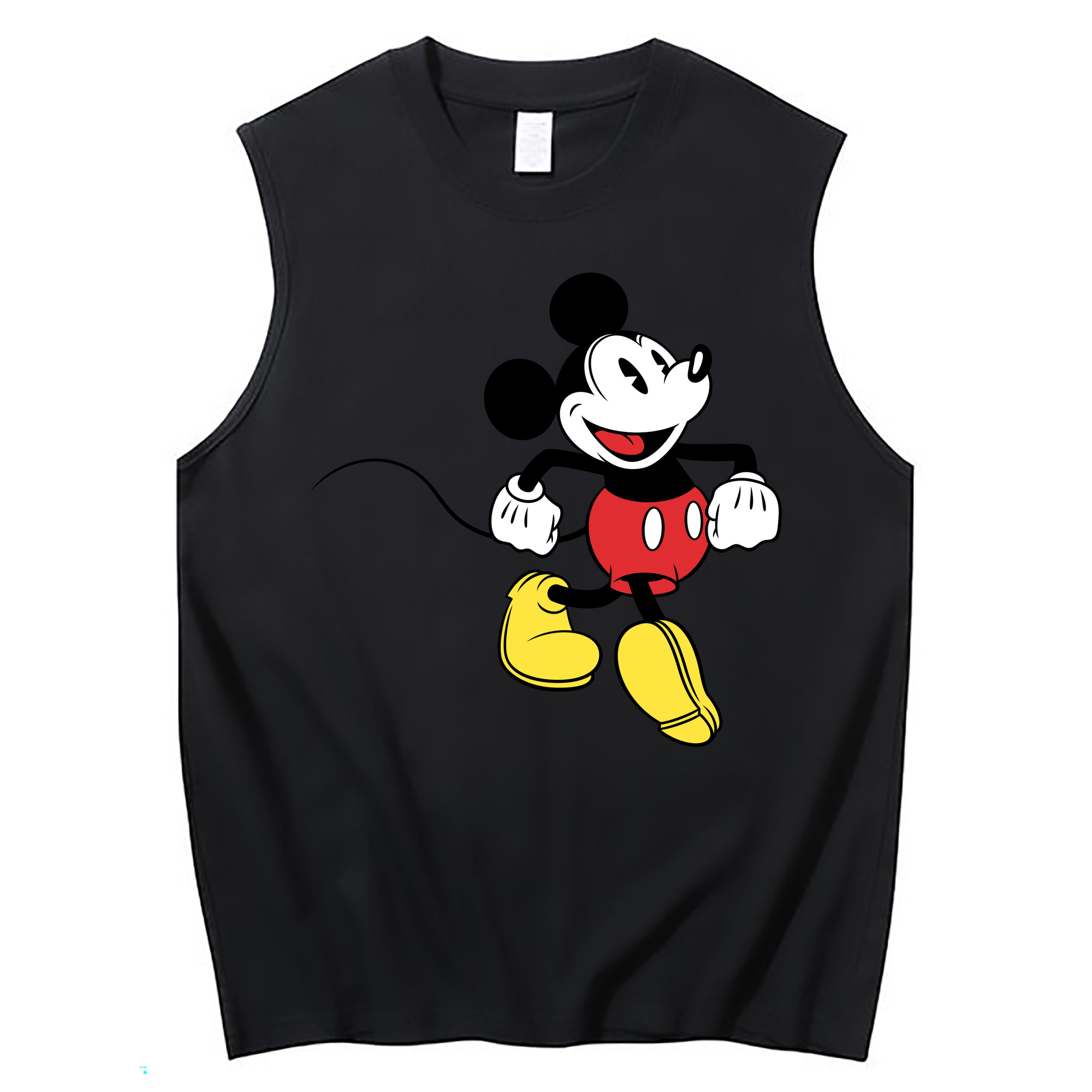 ミッキーマウス Mickey Mouse コットン100％タンクトップ（フロントプリント）