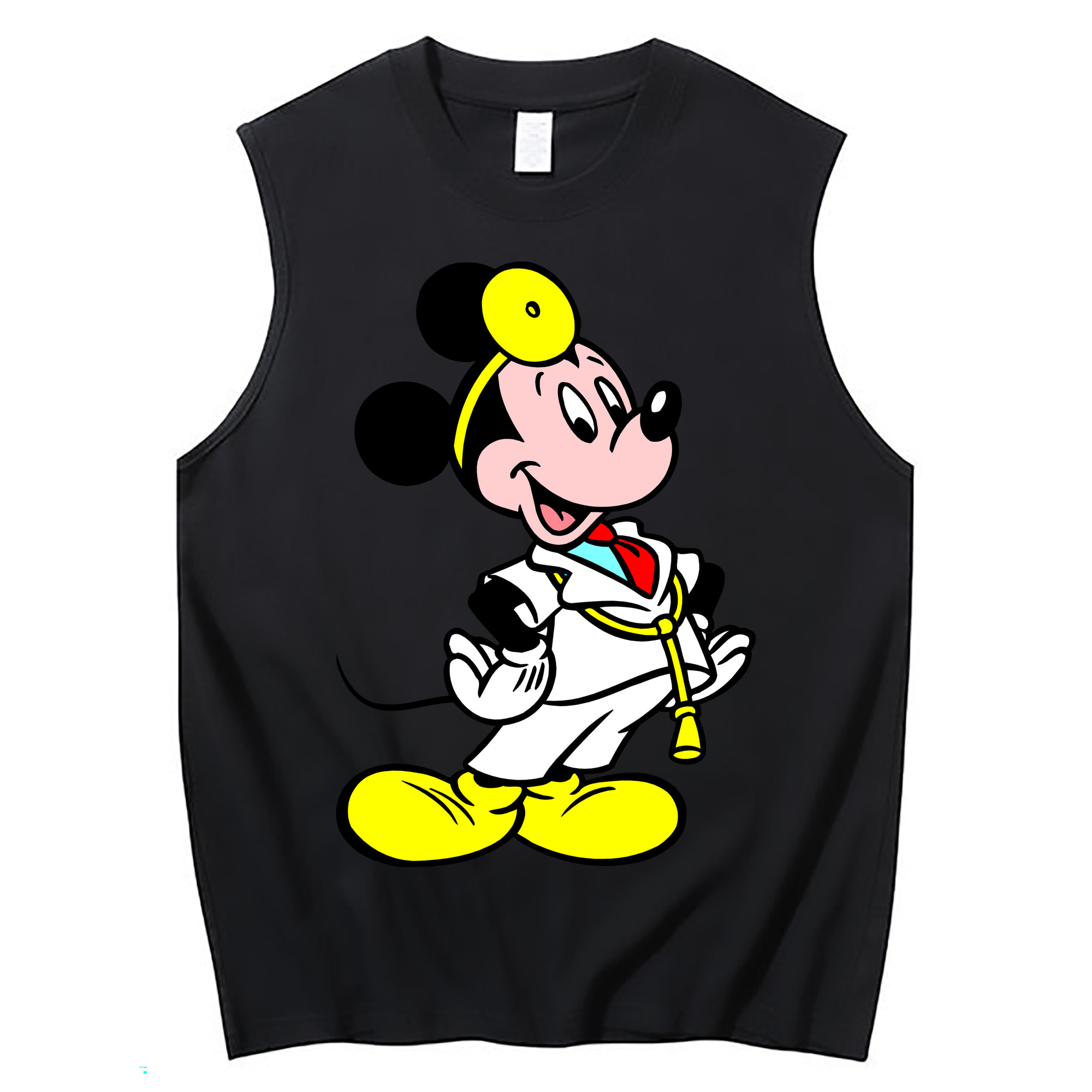 ミッキーマウス Mickey Mouse コットン100％タンクトップ（フロントプリント）