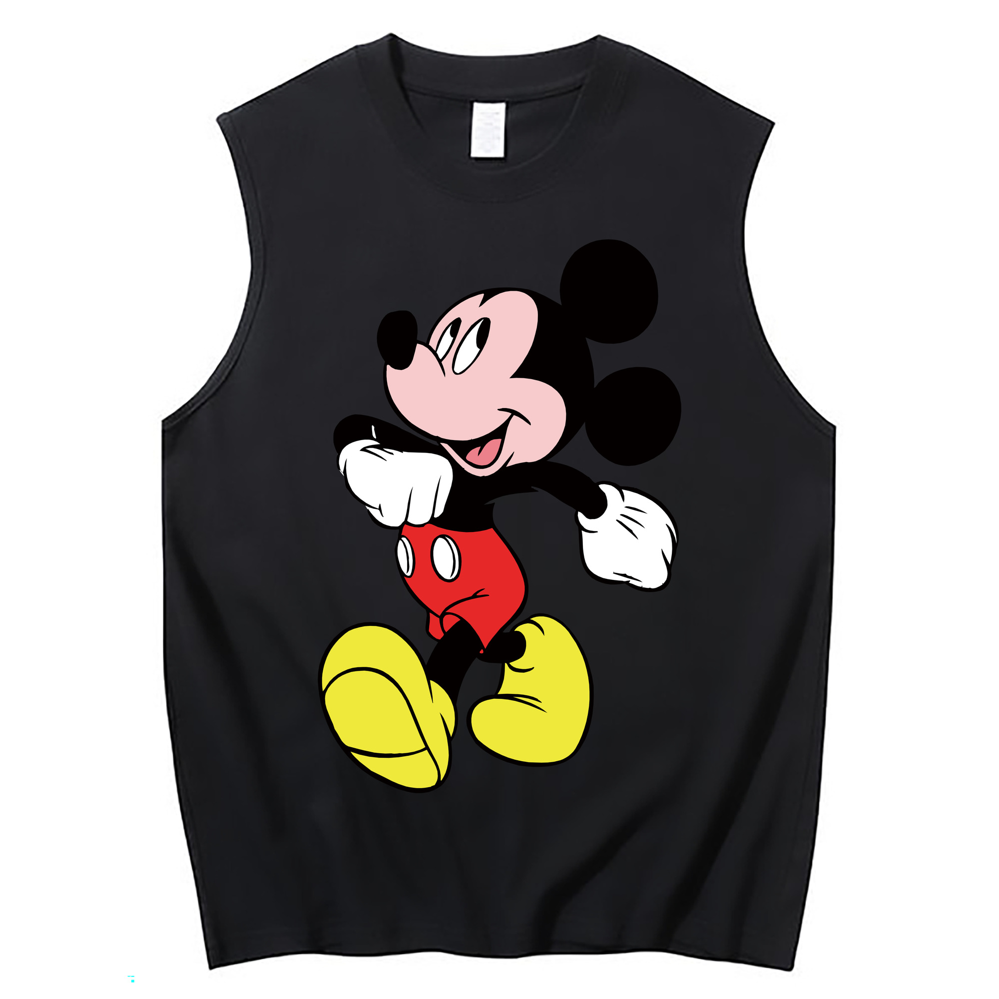 ミッキーマウス Mickey Mouse コットン100％タンクトップ（フロントプリント）