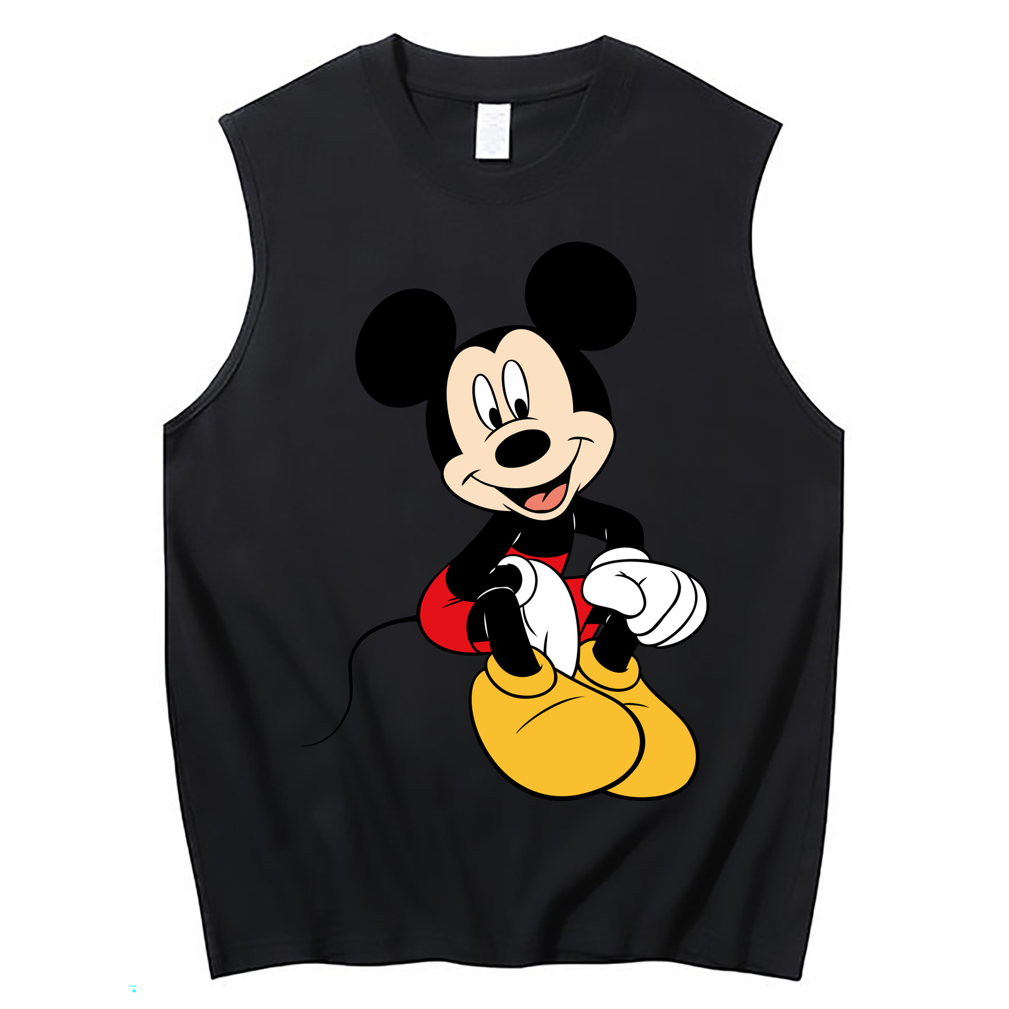 ミッキーマウス Mickey Mouse コットン100％タンクトップ（フロントプリント）